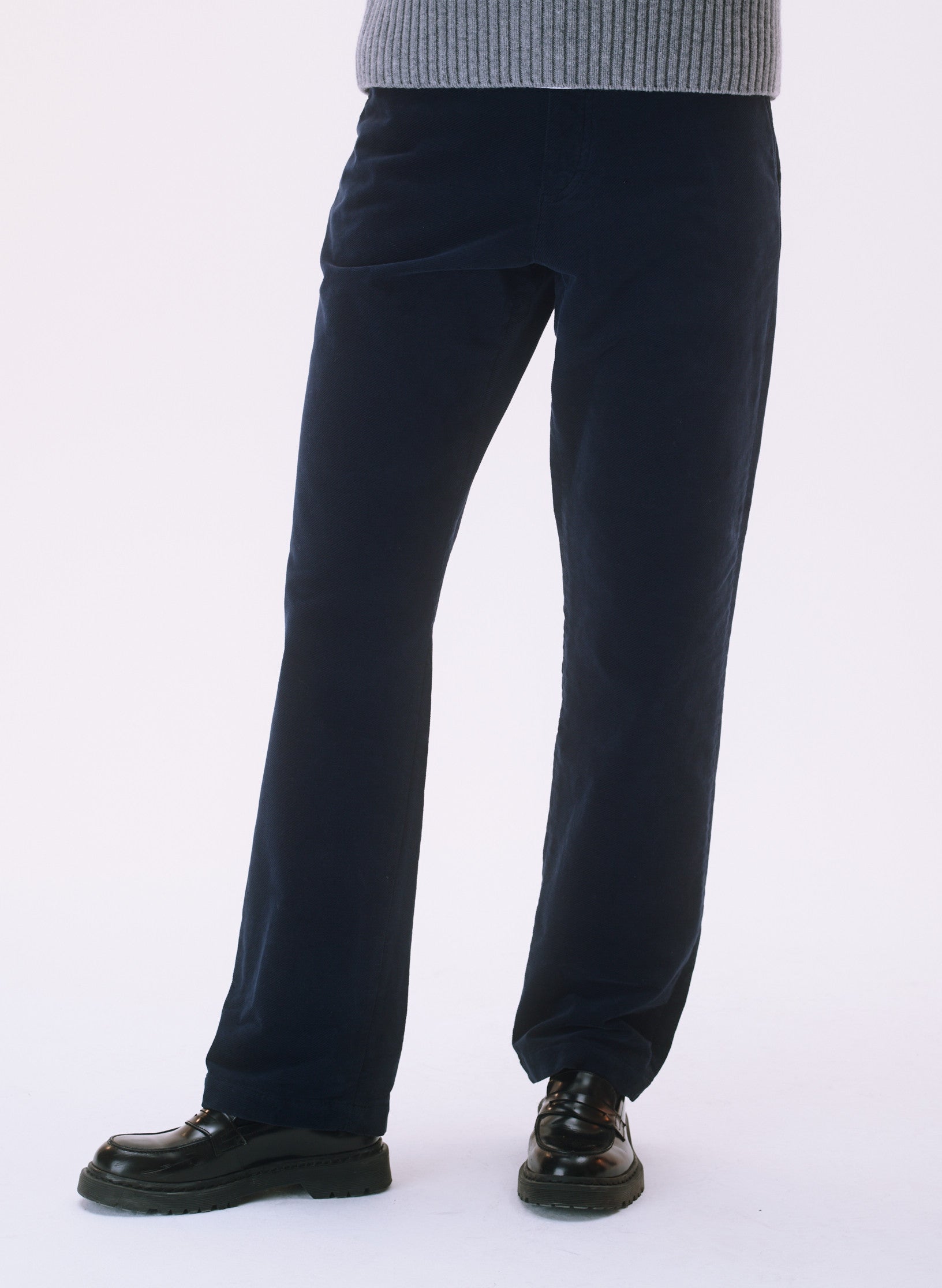 pantalon large velours homme femme unisexe bleu