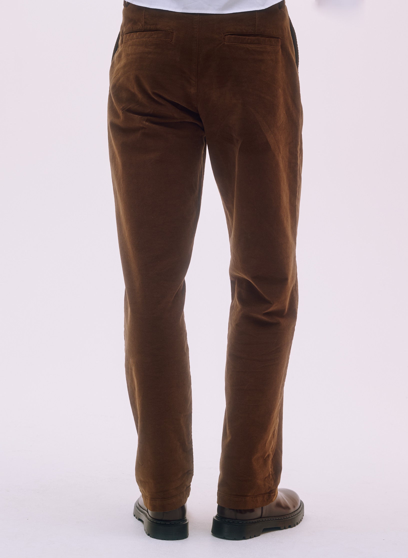pantalon large velours marron homme femme