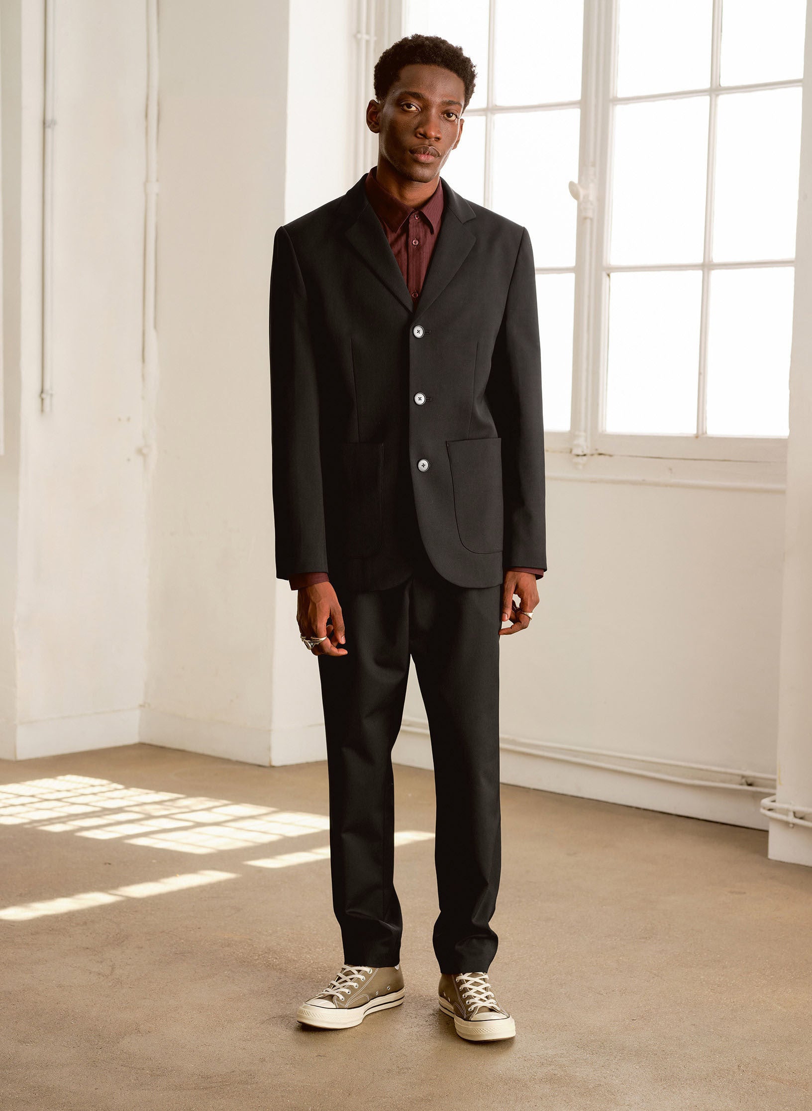 veste costume infroissable noir homme