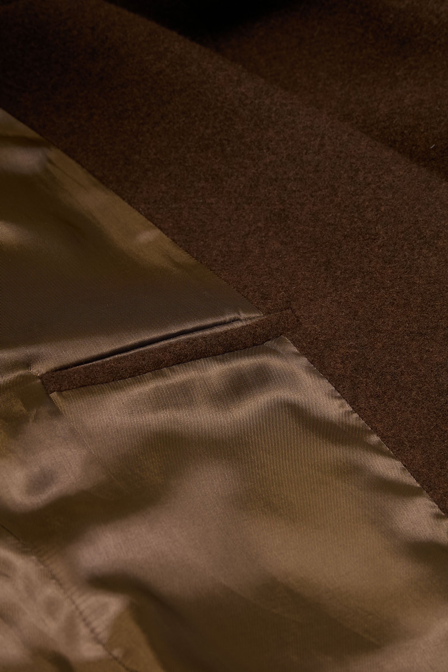 manteau croise laine unisexe homme femme acajou marron