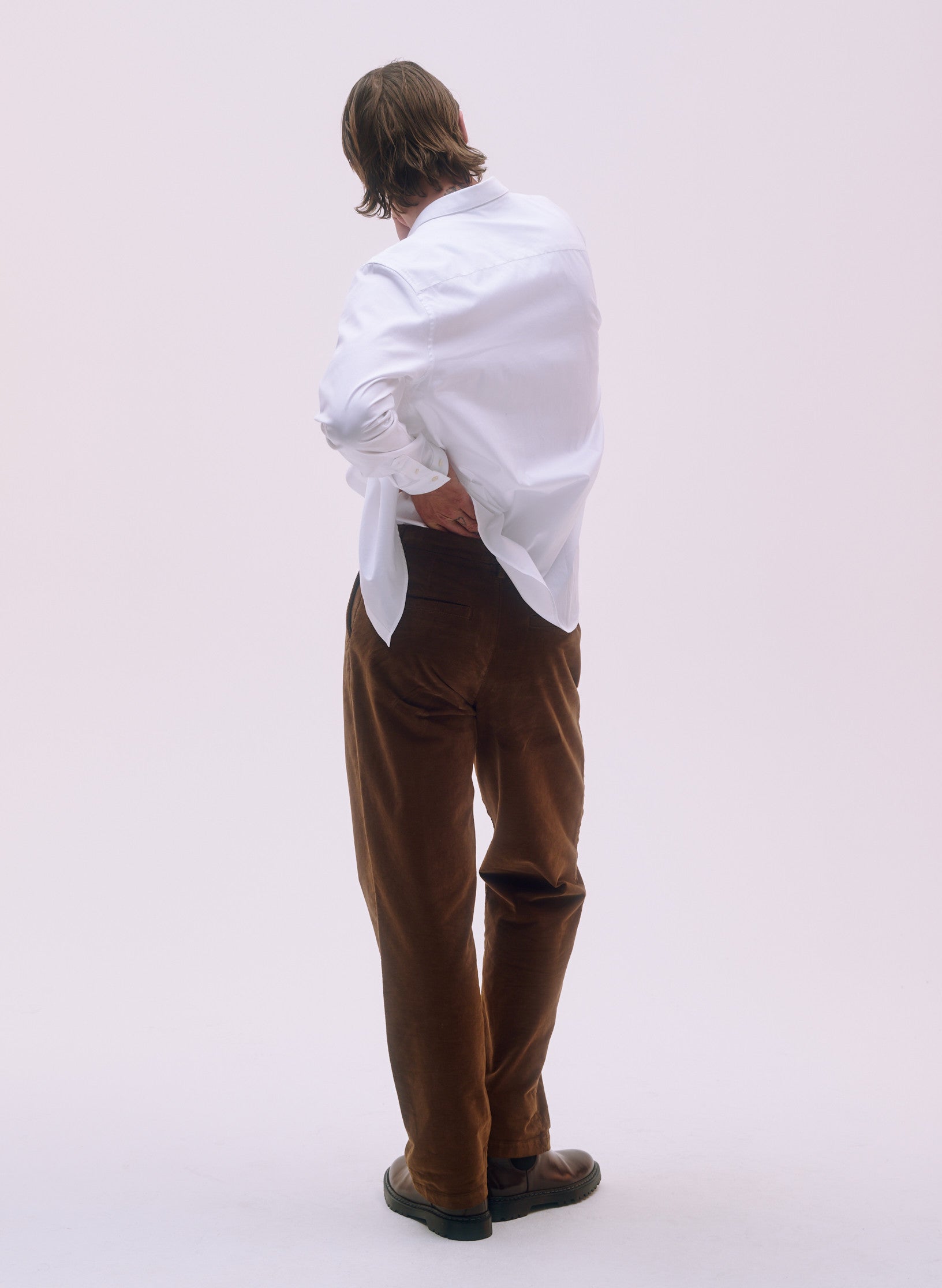 chemise semi ajustee popeline blanc homme