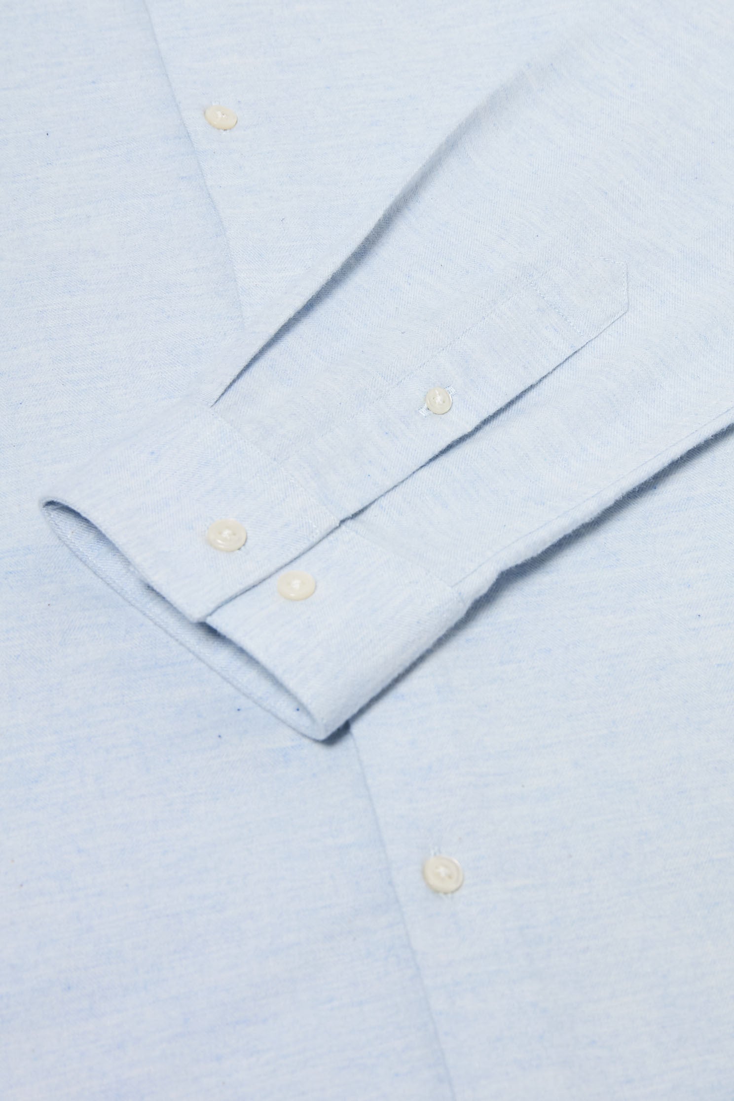 chemise ajustee flanelle bleu clair homme
