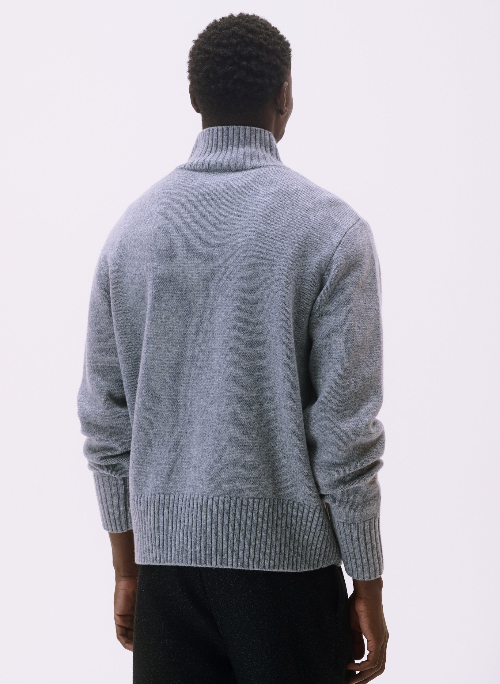 pull oversized 100 laine col montant homme femme unisexe