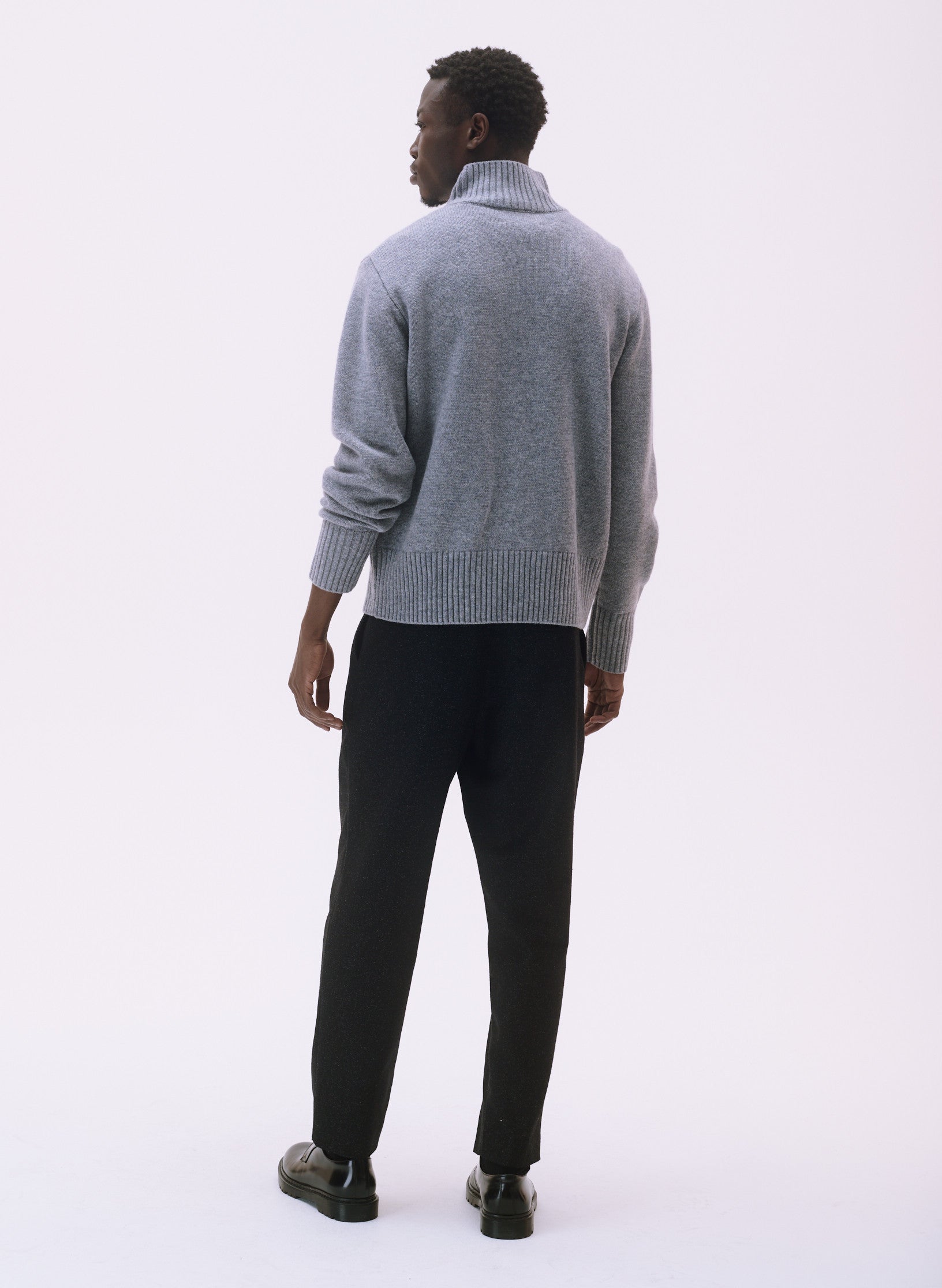 pull oversized 100 laine col montant homme femme unisexe