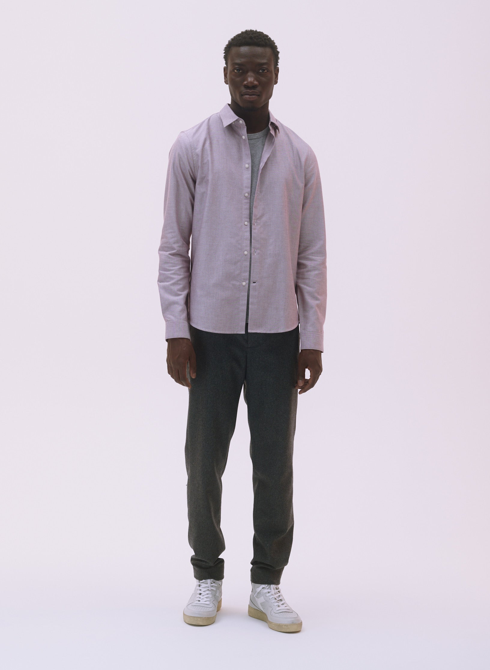 chemise oxford ajustee homme bordeaux