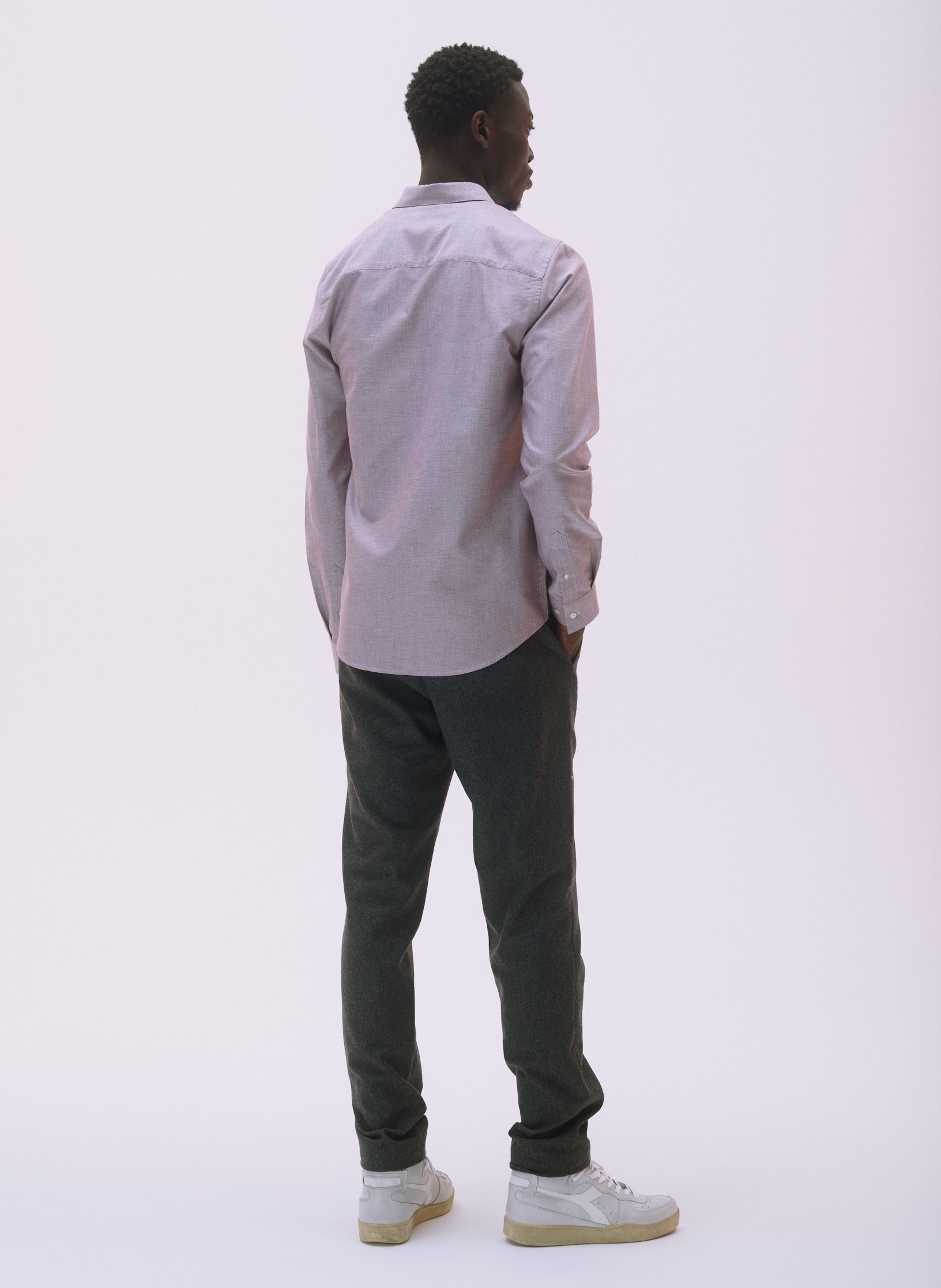 chemise oxford ajustee homme bordeaux