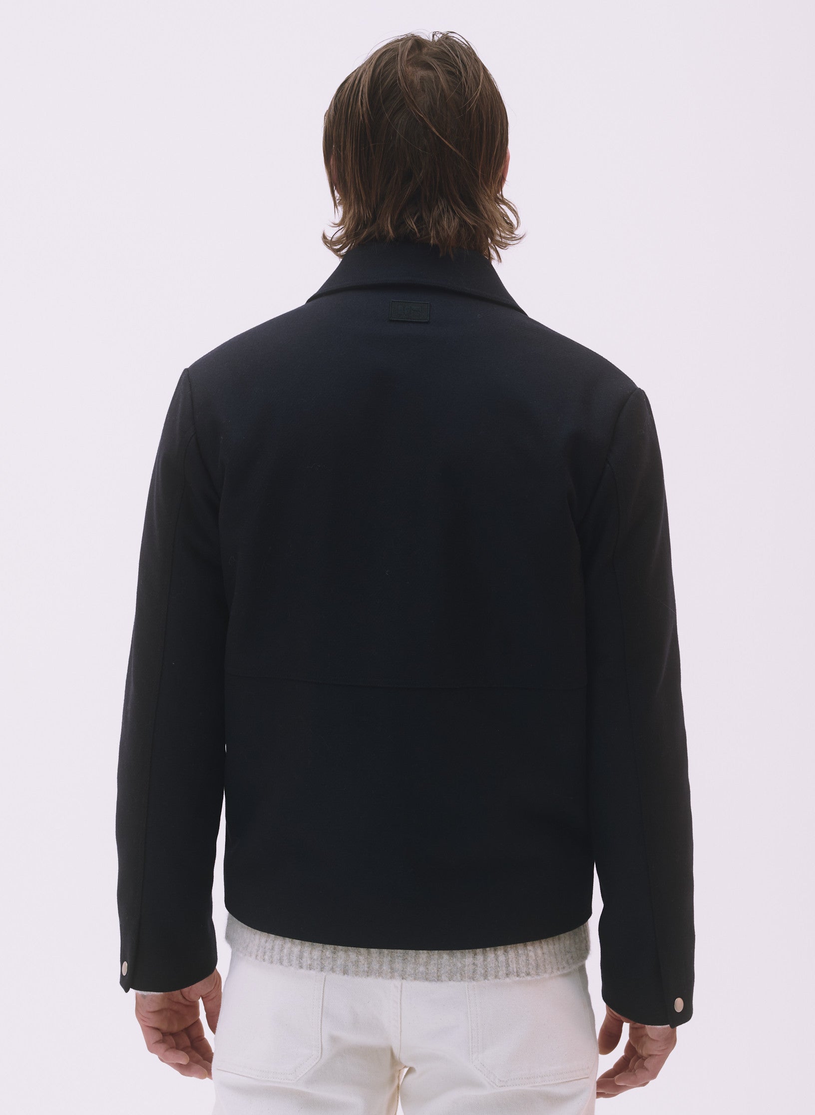 blouson laine homme marine