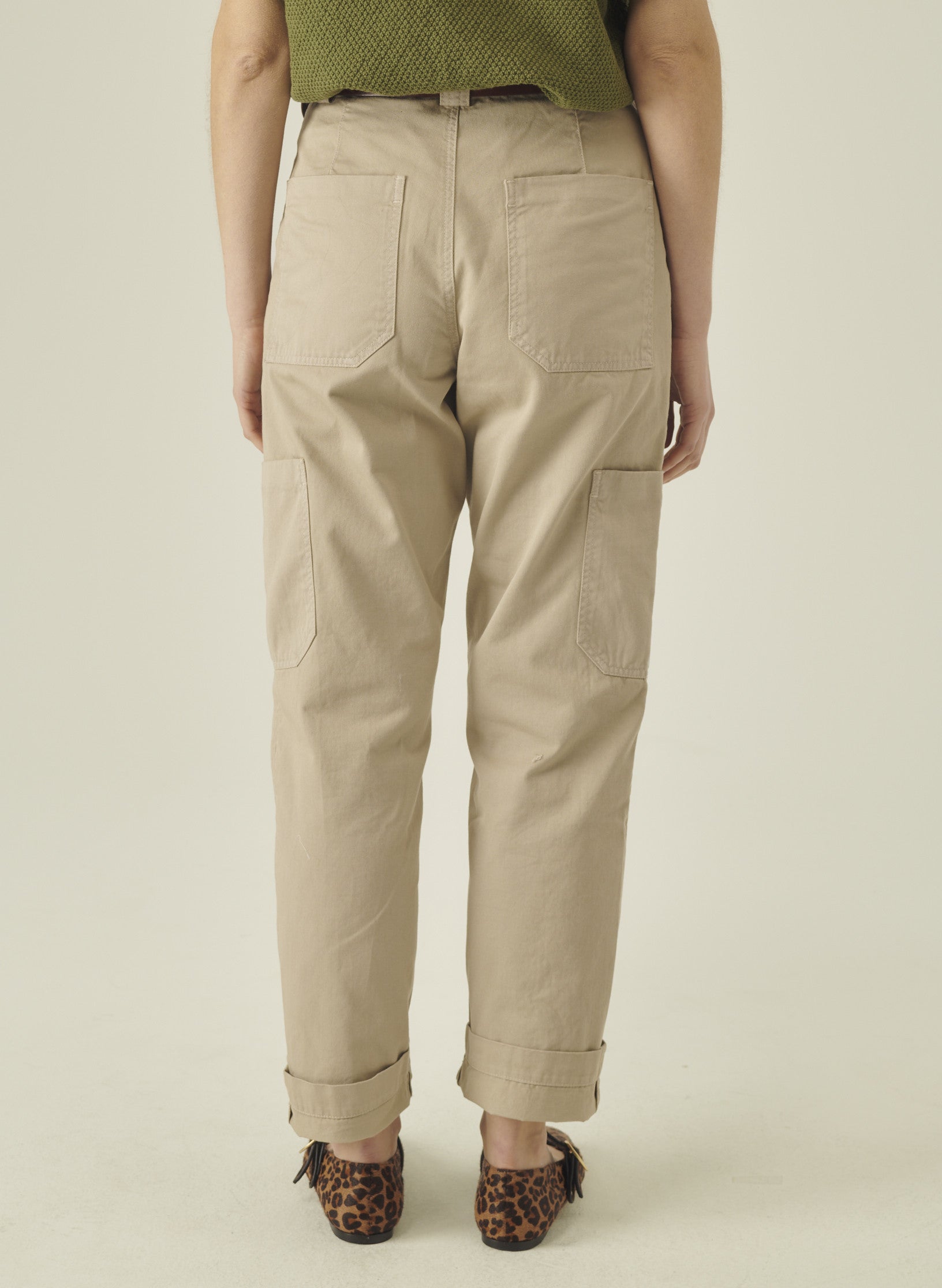 cargo pantalon loose beige homme femme unisexe