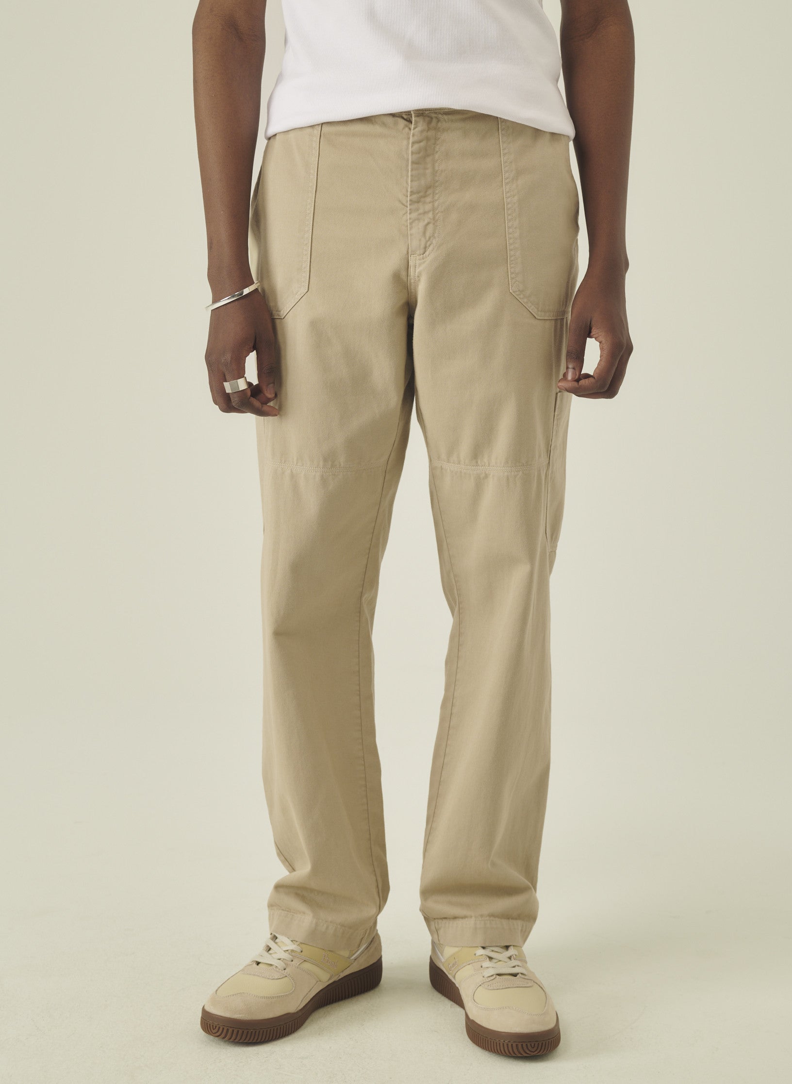 cargo pantalon loose beige homme femme unisexe