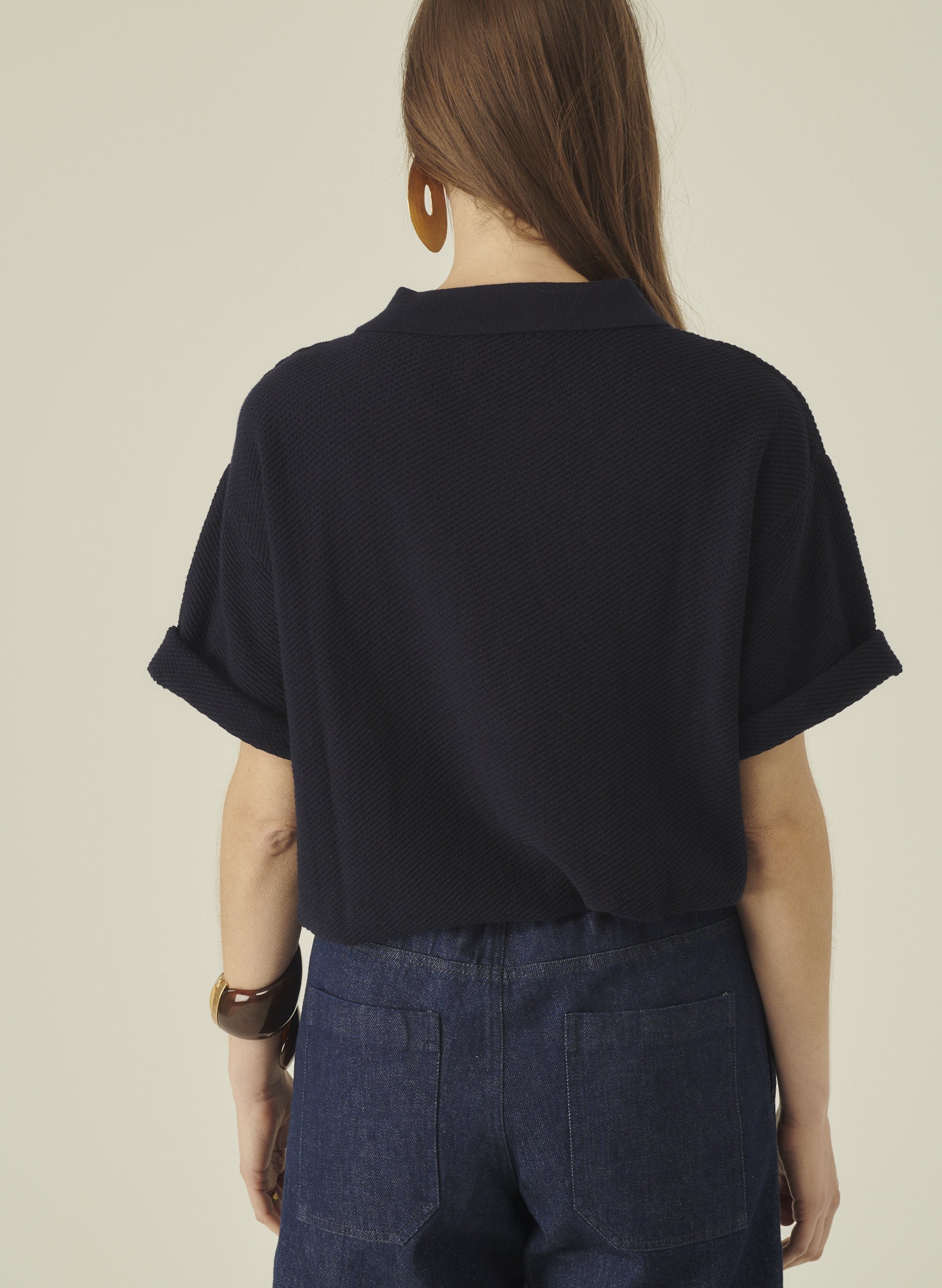 polo coton manche courte bleu homme femme unisexe