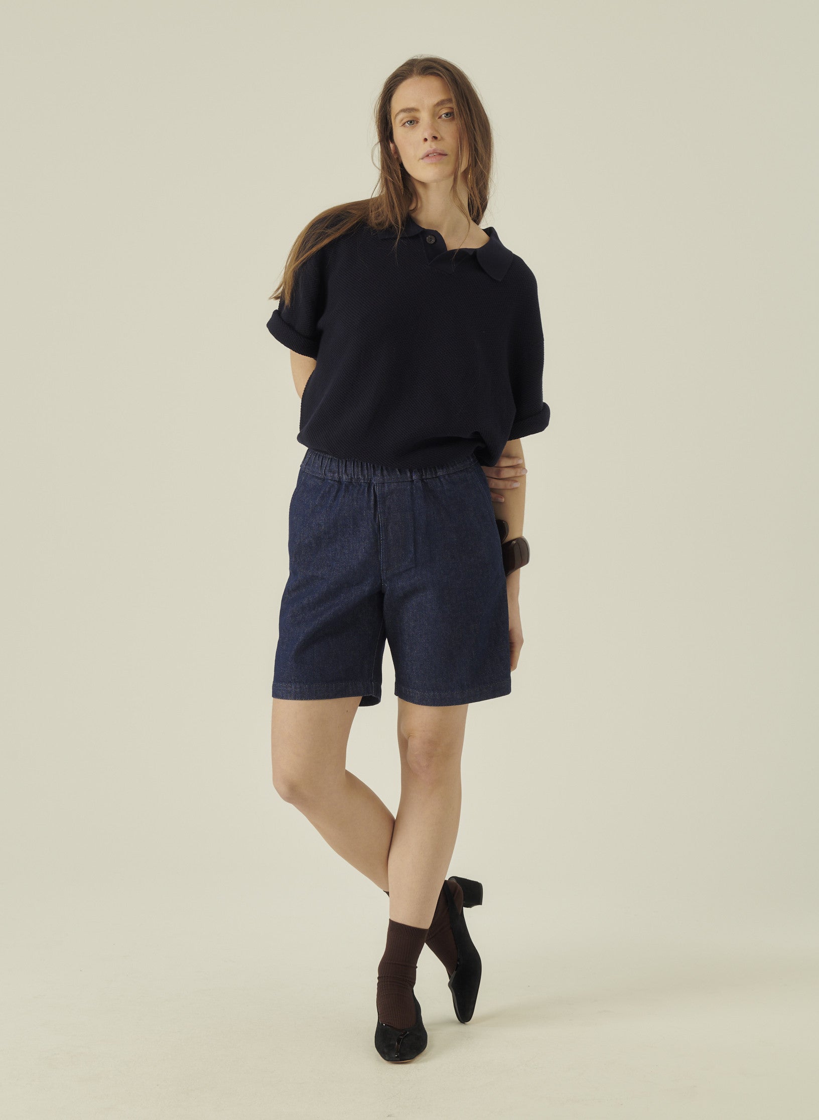 polo coton manche courte bleu homme femme unisexe