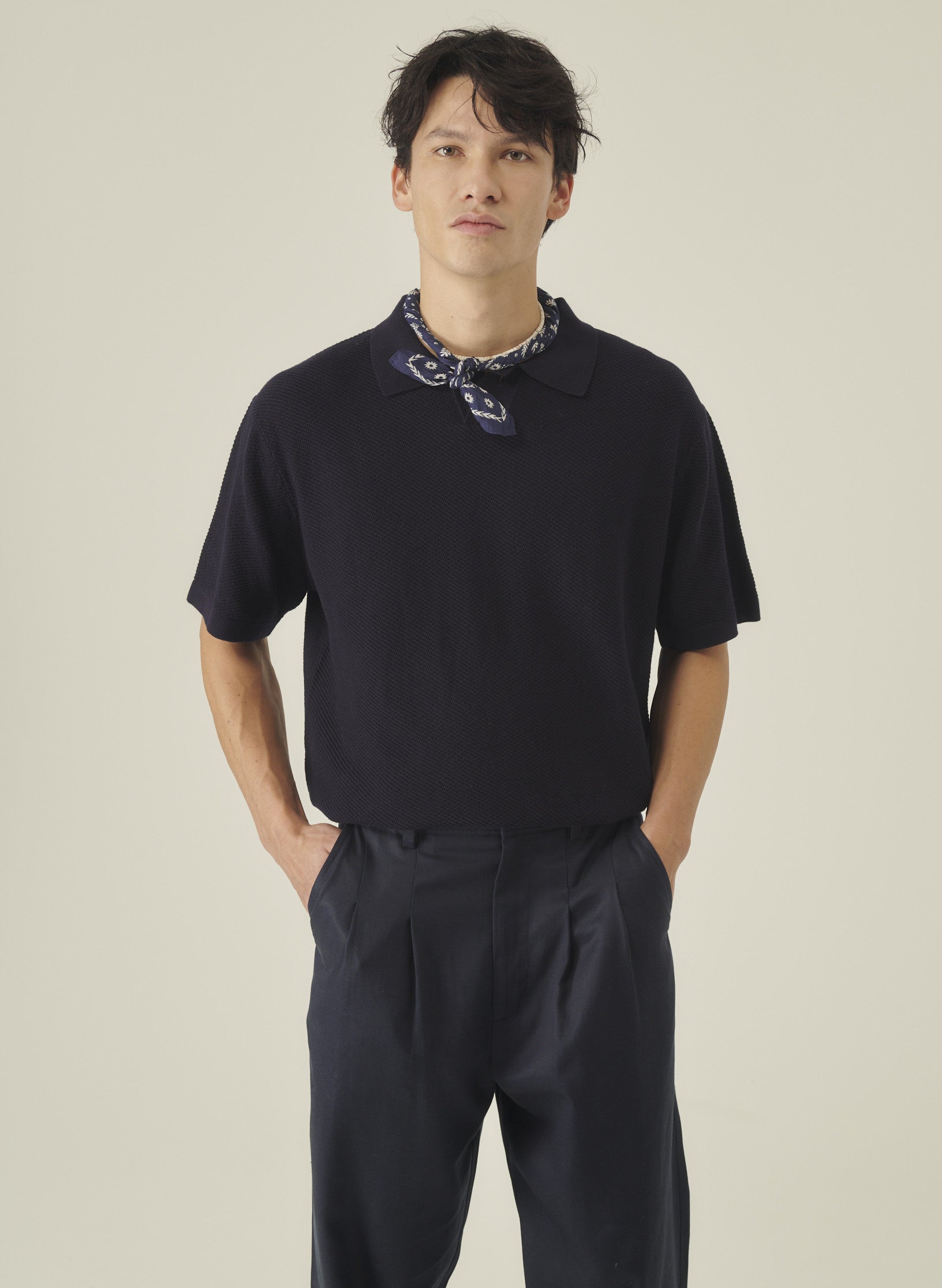 polo coton manche courte bleu homme femme unisexe