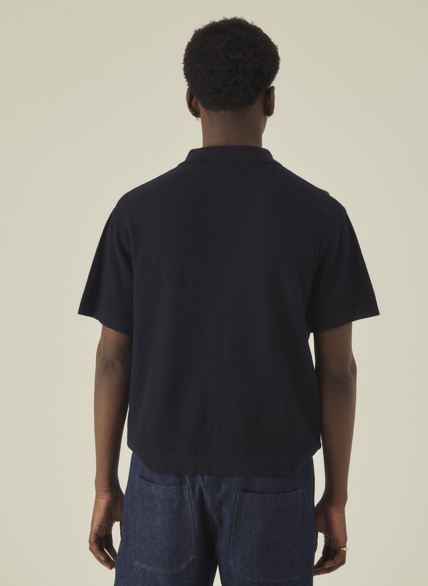 polo coton manche courte bleu homme femme unisexe