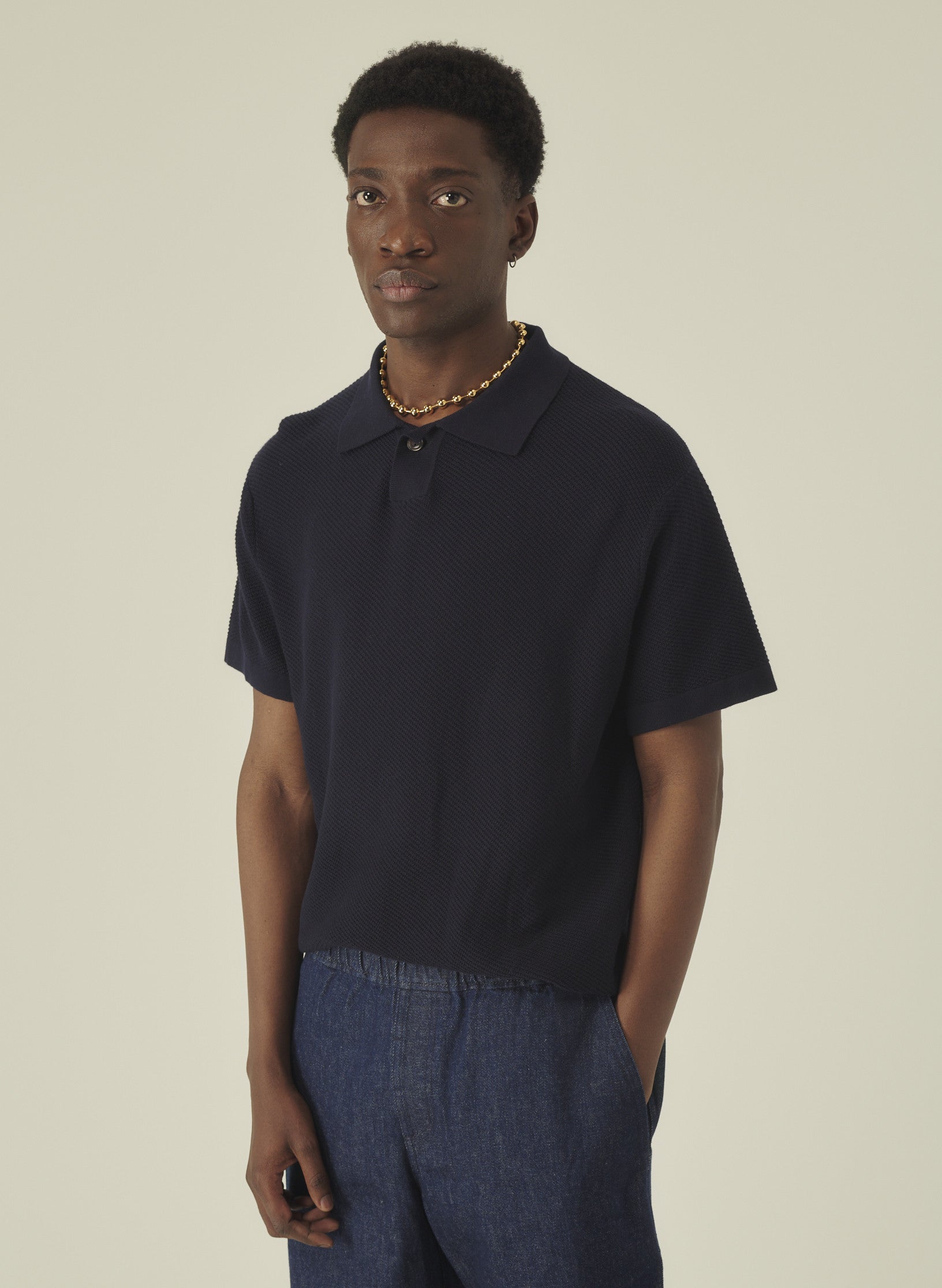 polo coton manche courte bleu homme femme unisexe