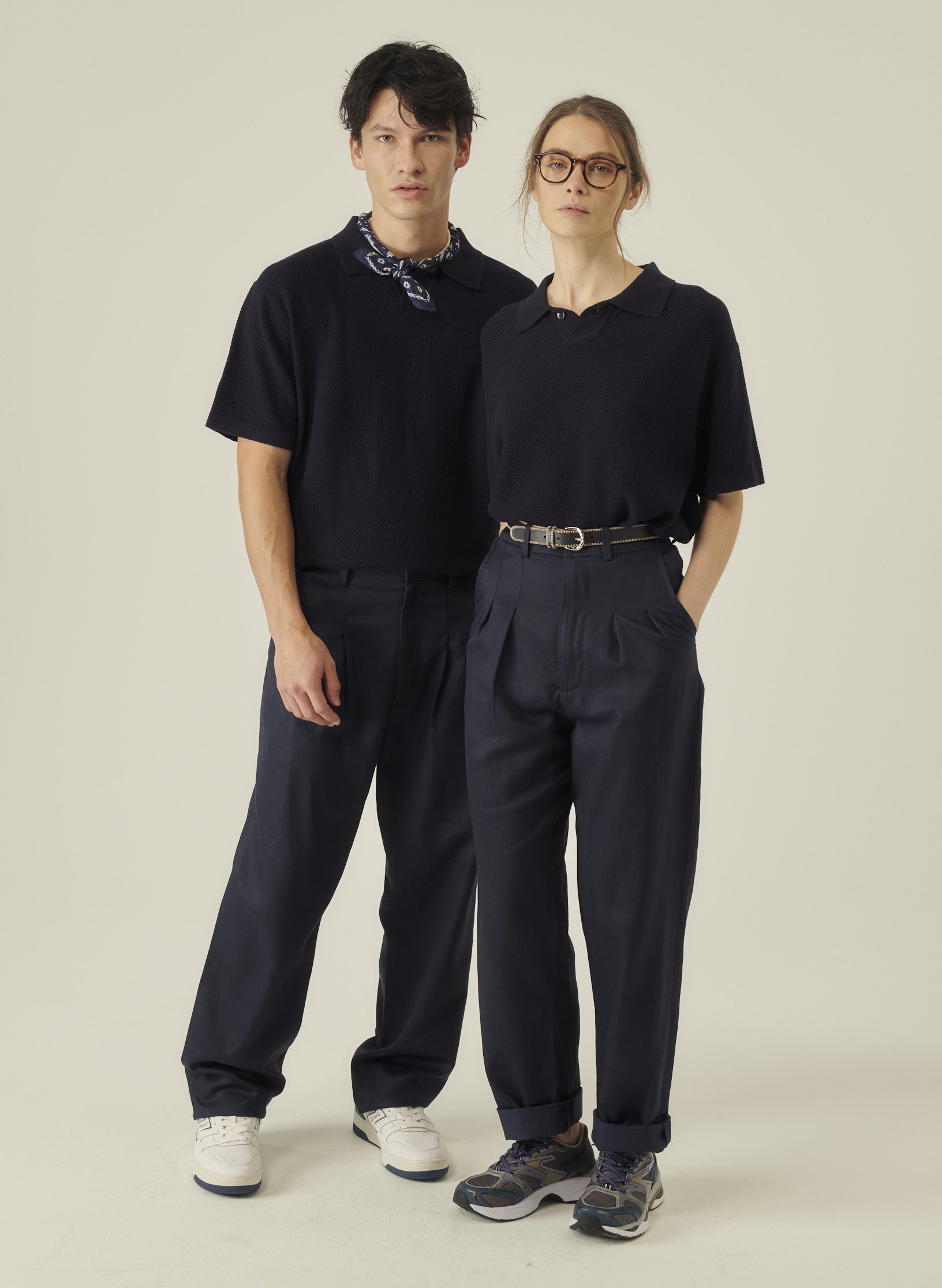 polo coton manche courte bleu homme femme unisexe