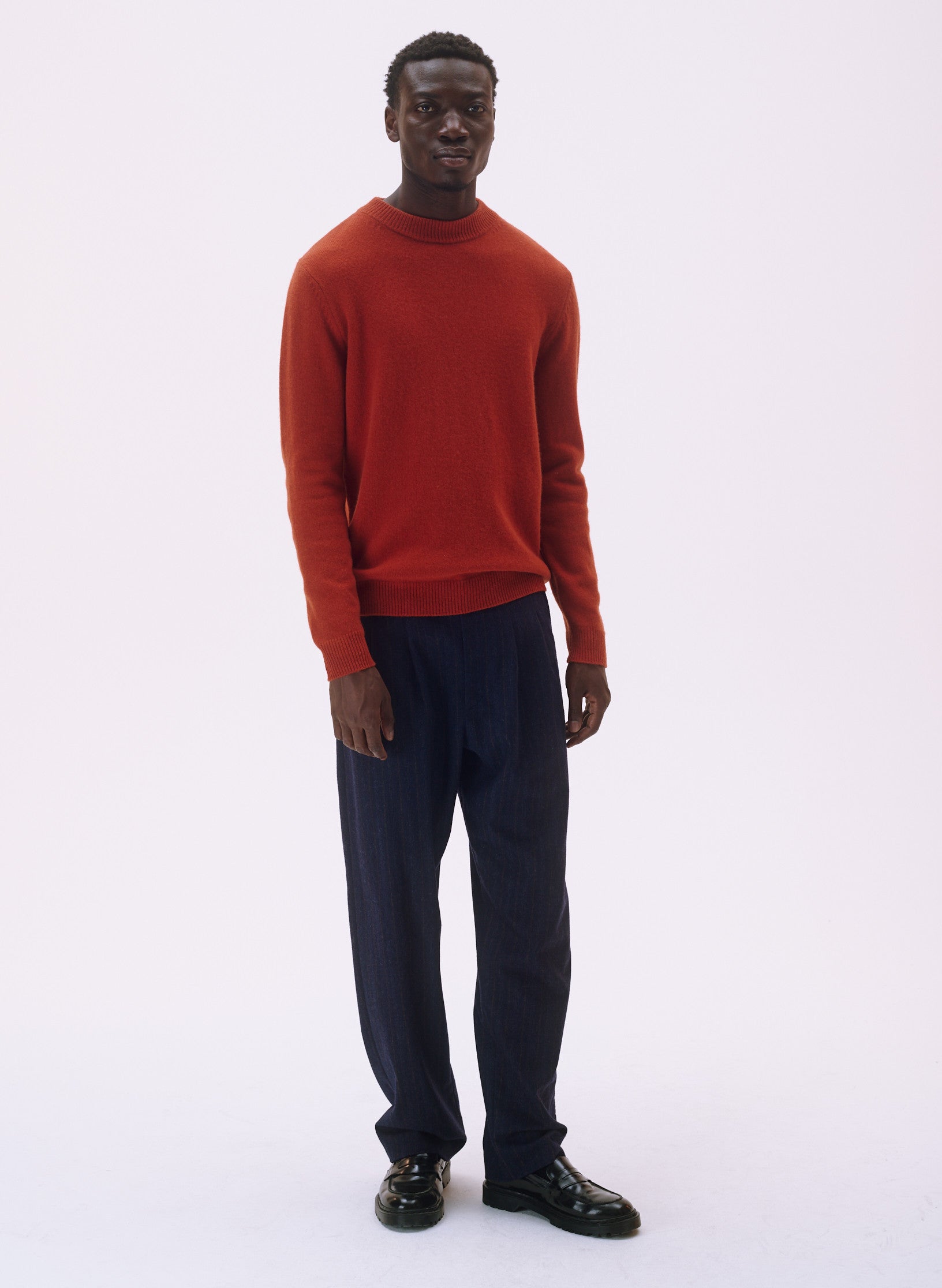 pantalon pince flanelle bleu homme femme unisexe