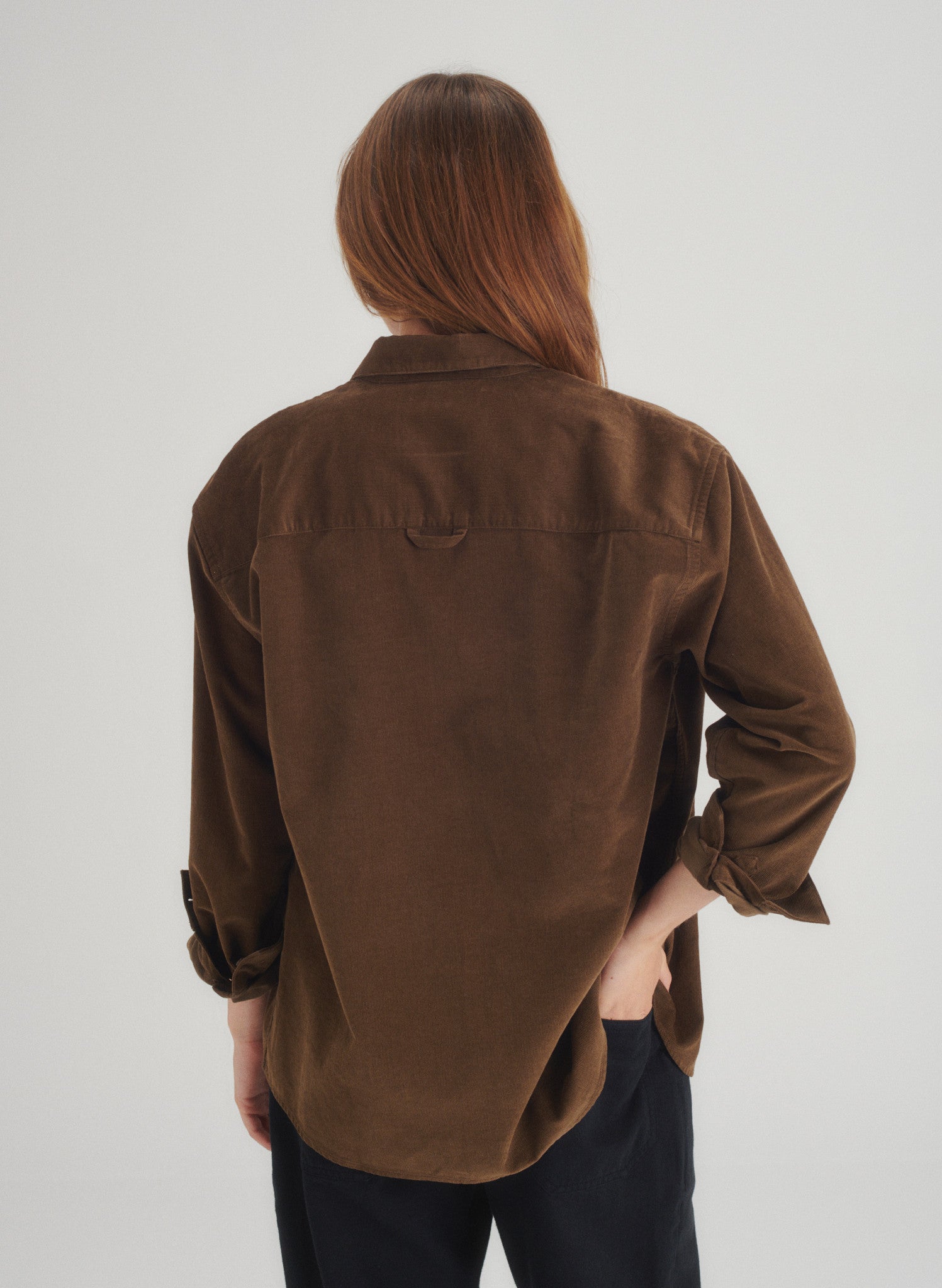 chemise loose velours