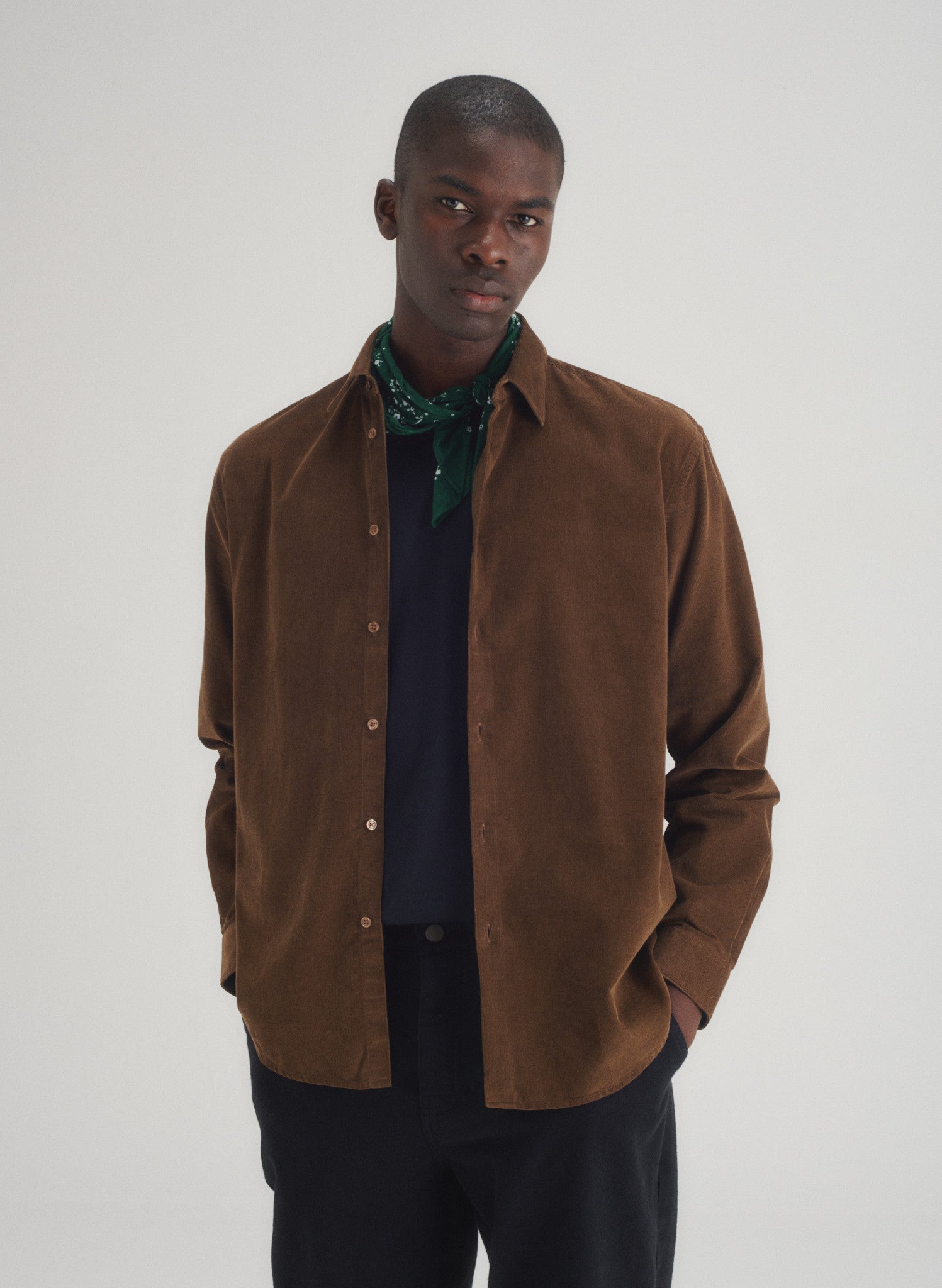 chemise loose velours