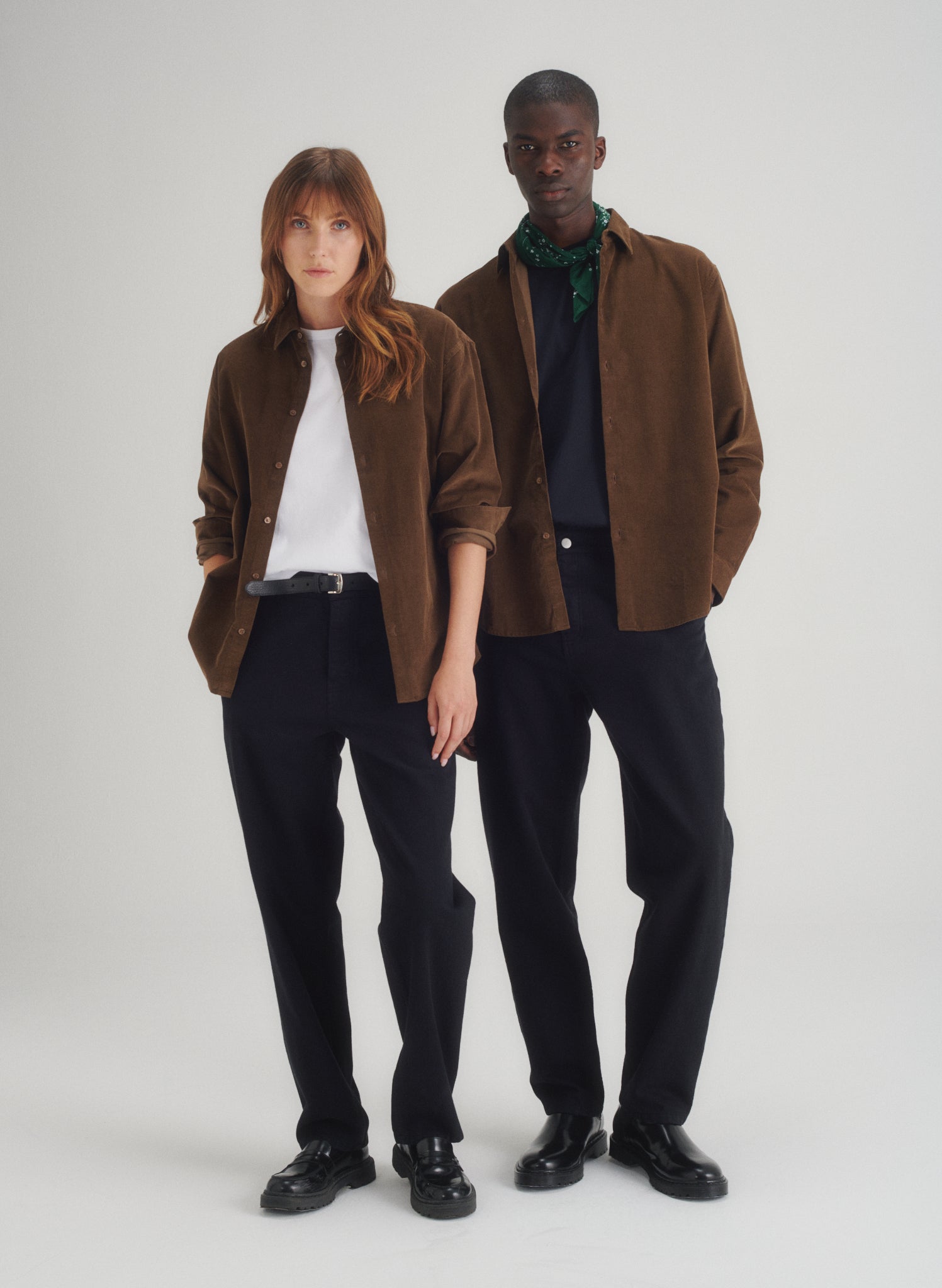 chemise loose velours