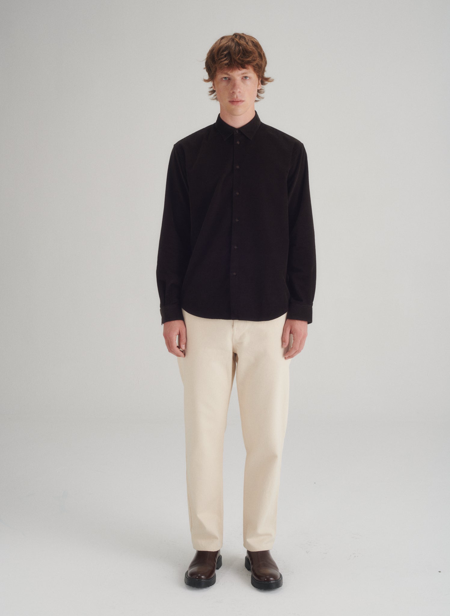 chemise loose velours 1