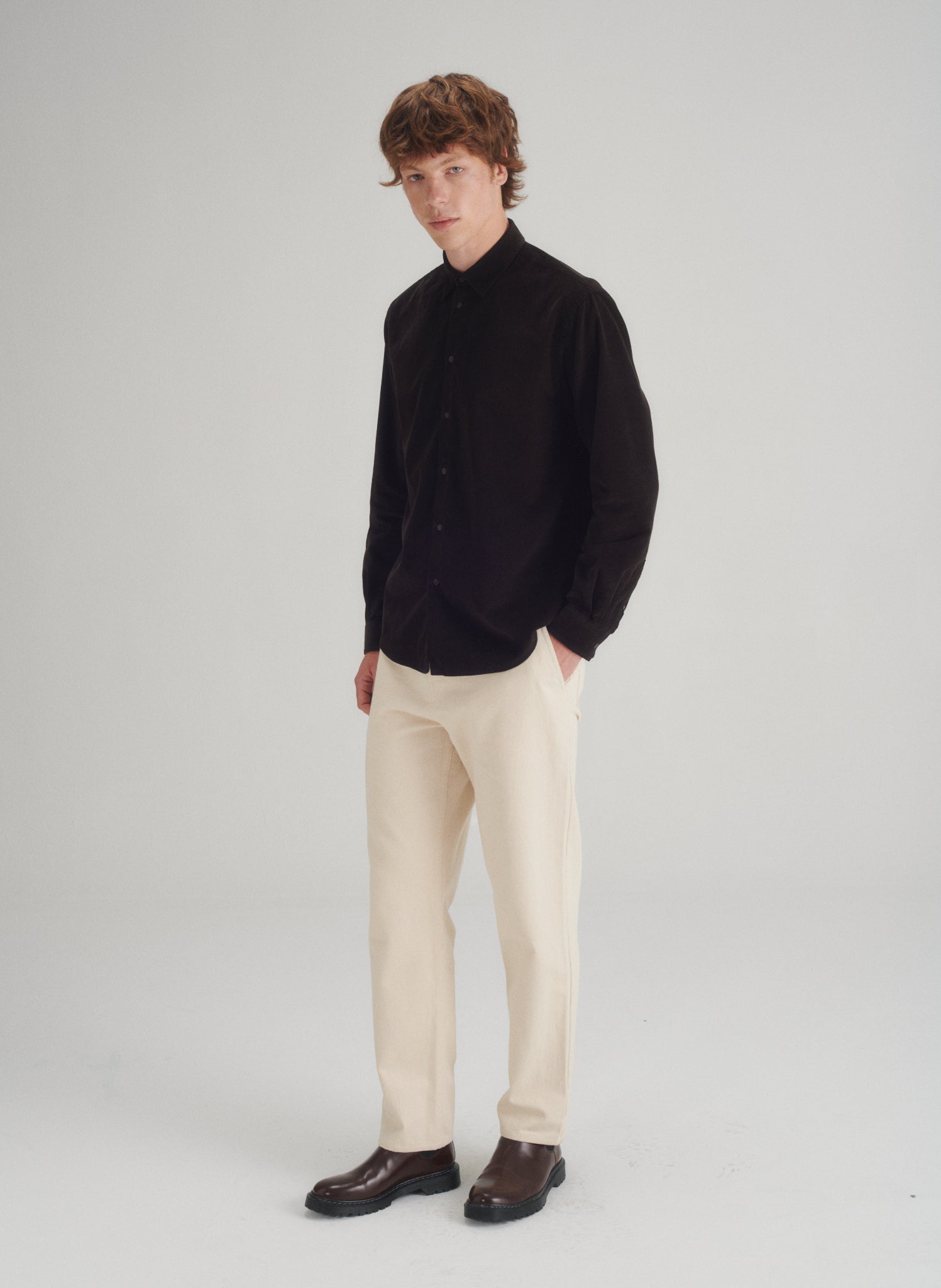 chemise loose velours 1