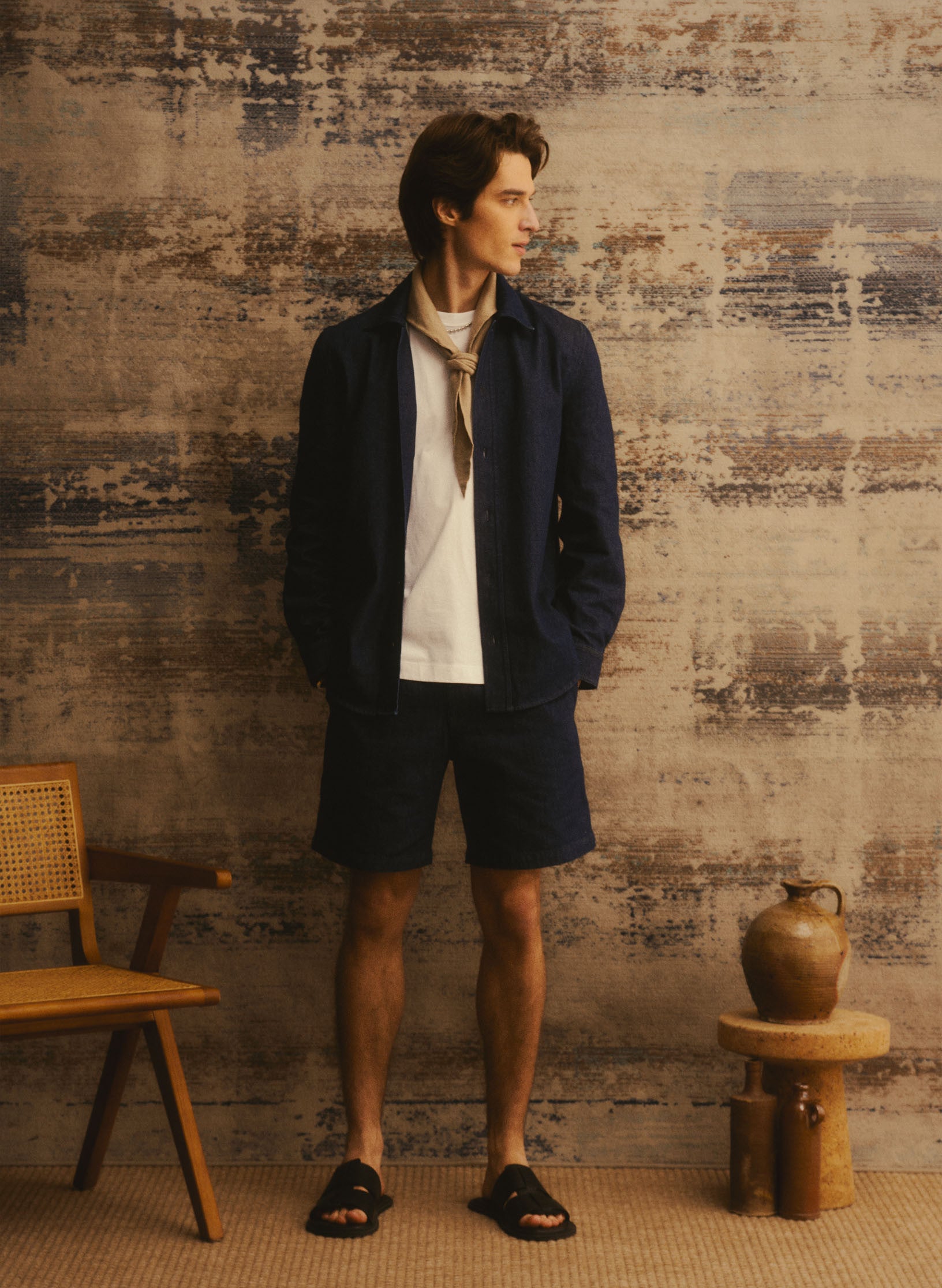 surchemise en denim brut homme femme unisexe oekotex