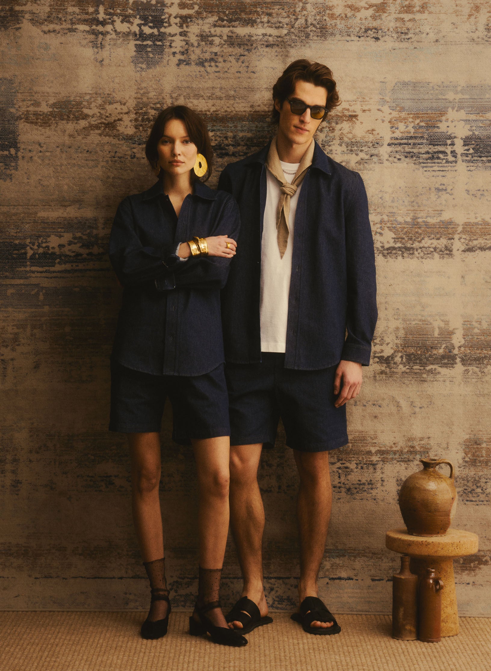 surchemise en denim brut homme femme unisexe oekotex