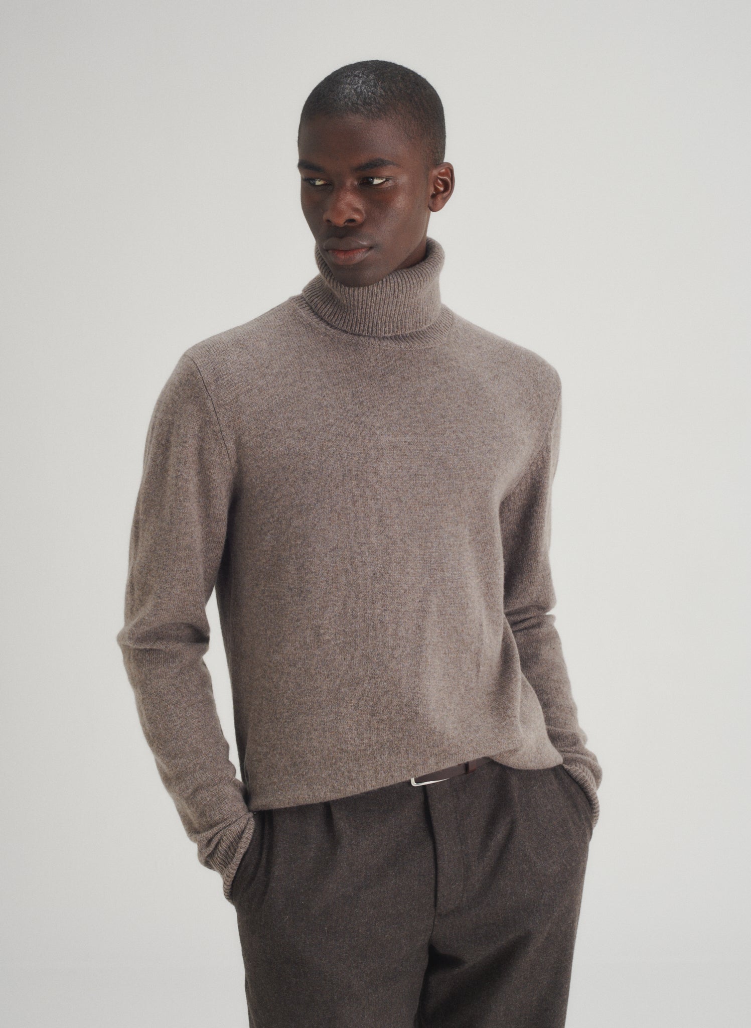 pull col roule 100 laine