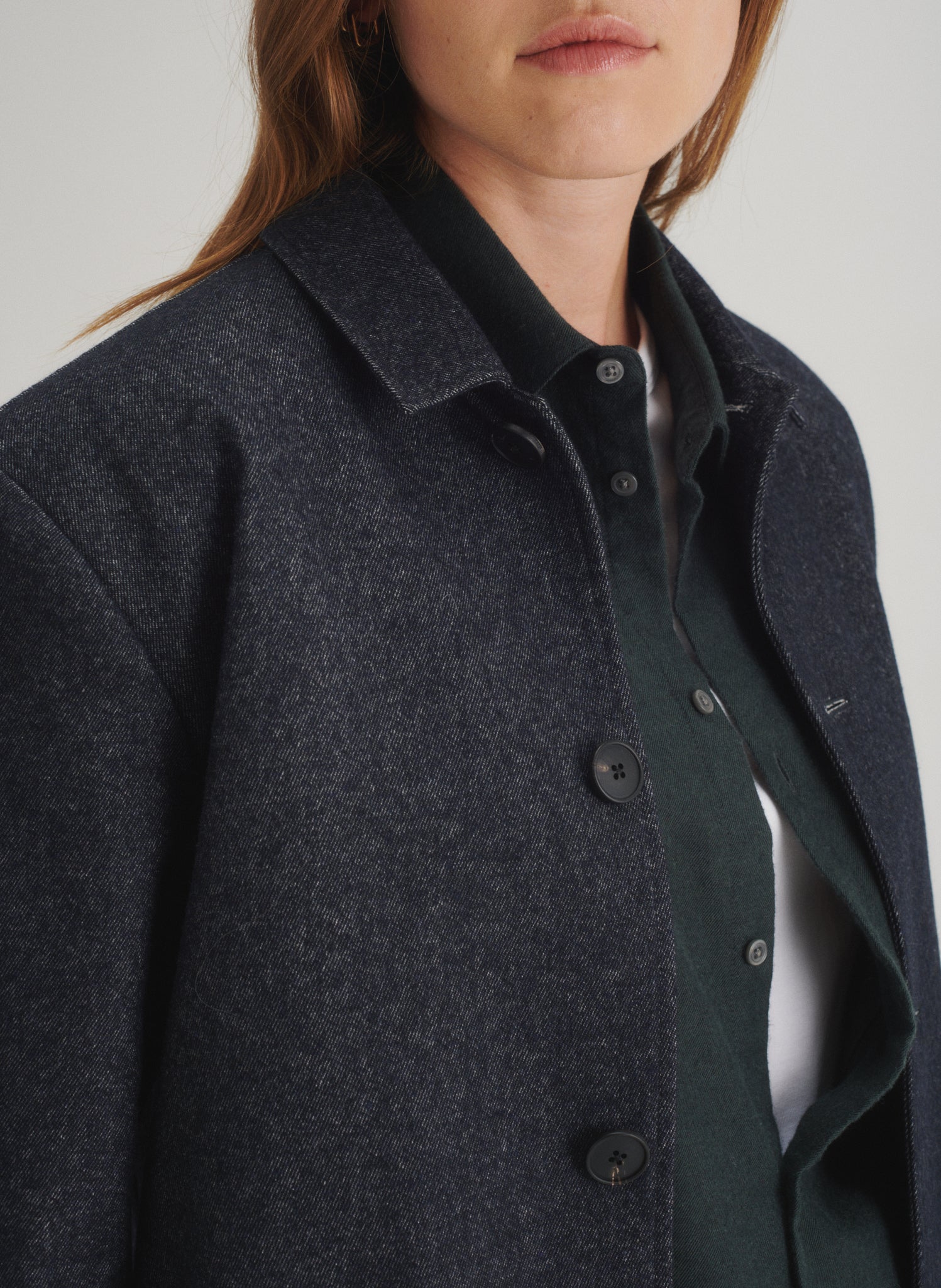 veste courte effet denim