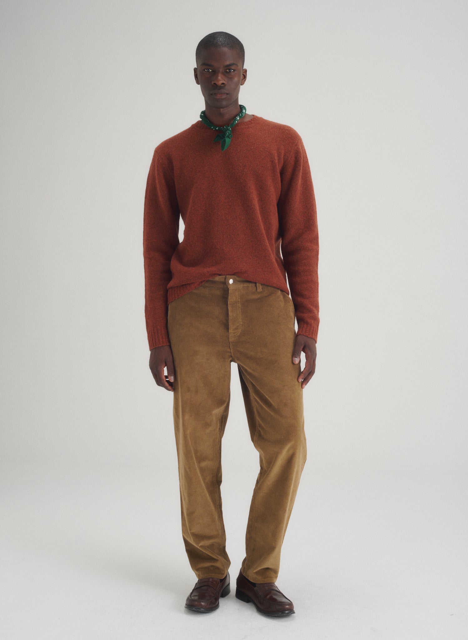 Pantalon Loose Velours Cadix - Beige Foncé