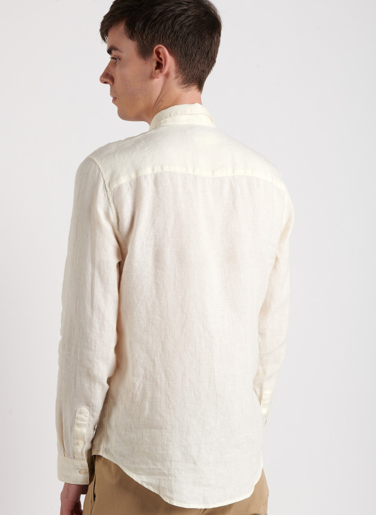 Chemise En Lin Ecru Pour Homme