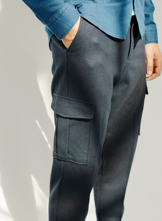 Pantalon cargo flanelle homme Clearance