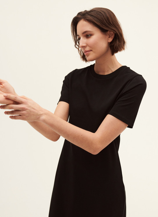 robe longue coton noire