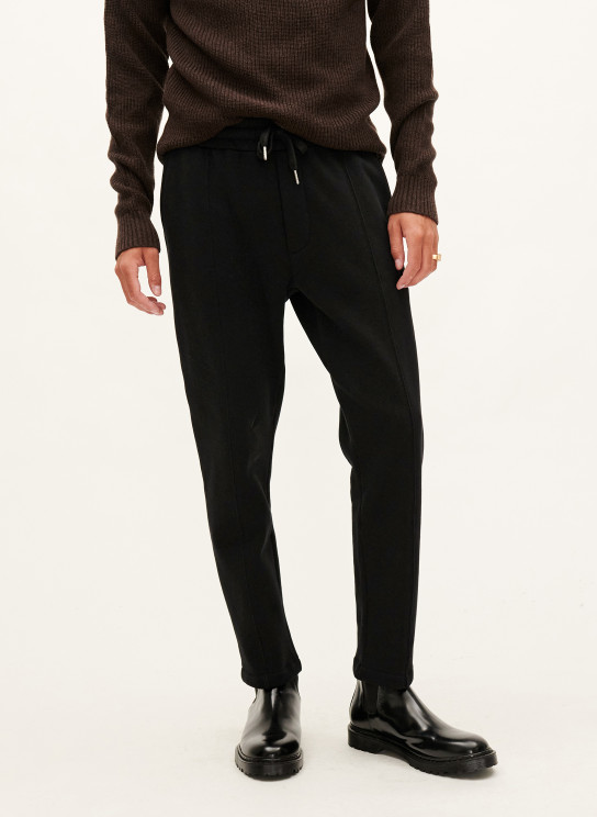 Jogging pantalon en molleton noir pour homme