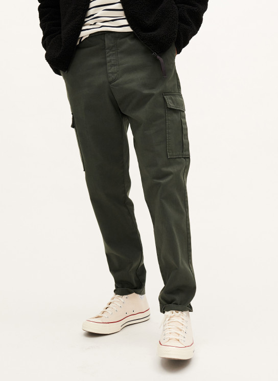 Pantalon cargo gris homme