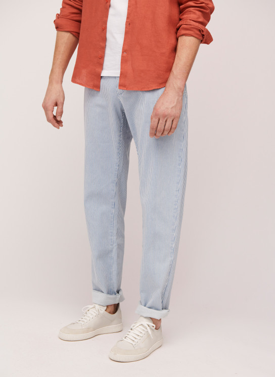 Chino rayé homme deals