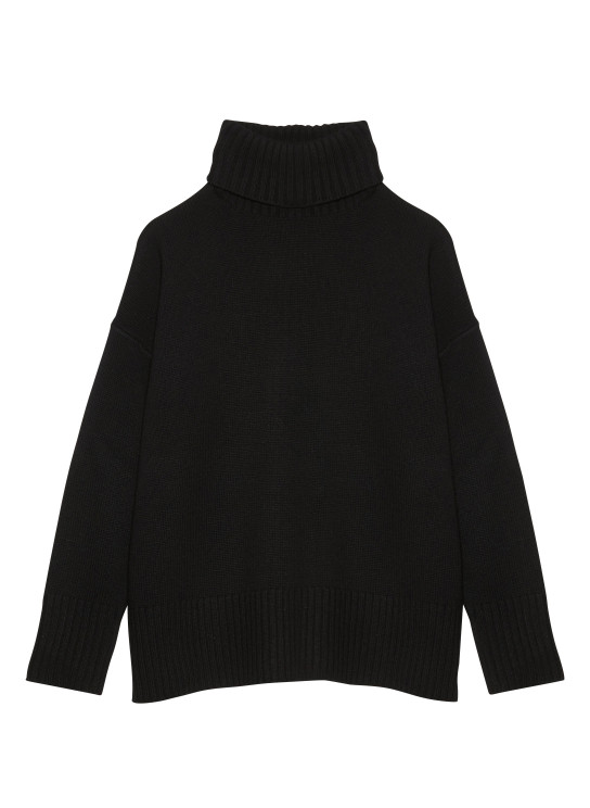 Pull laine col roulé femme - Augustine noir 