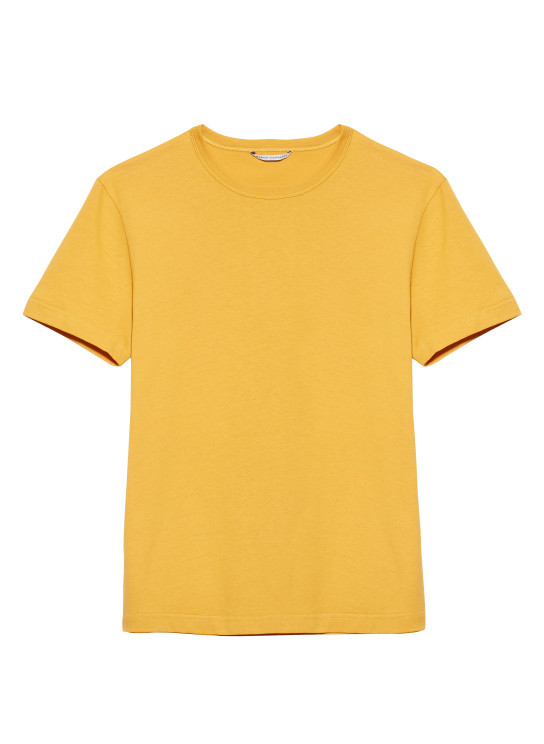 tee shirt homme en coton jaune