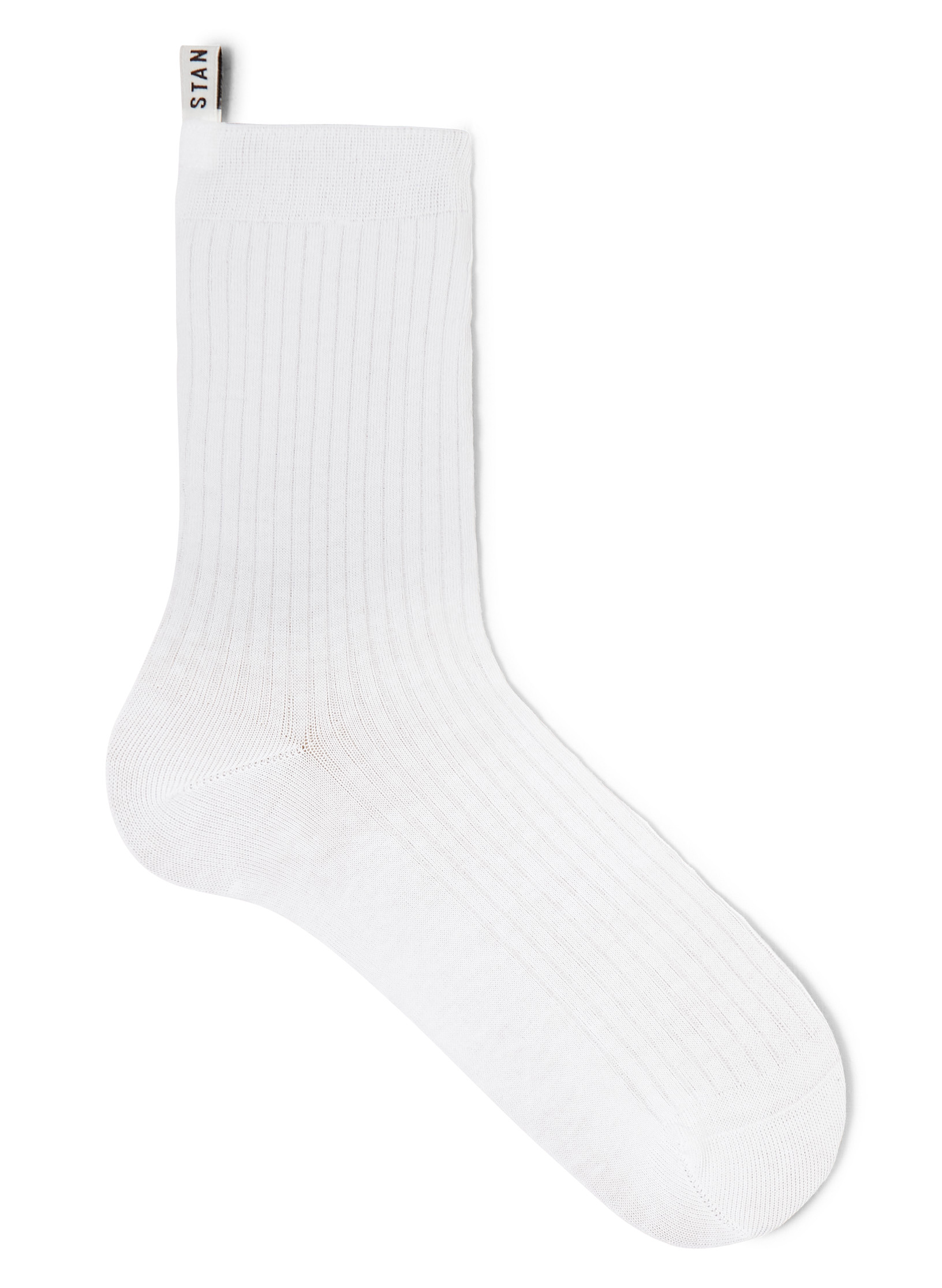 paire de chaussettes blanches pour homme et pour femme en coton