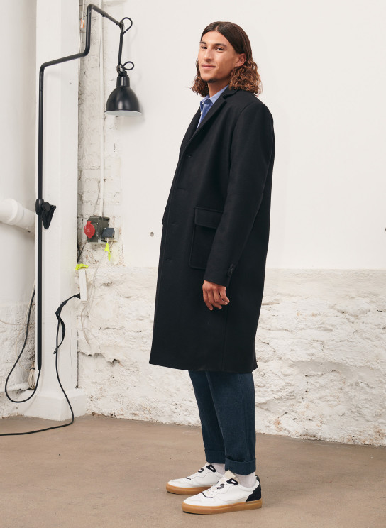 manteau laine ajusté