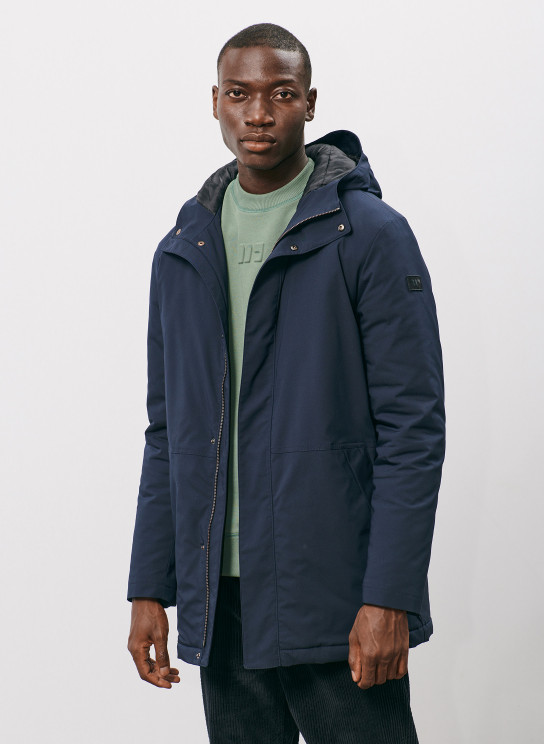 parka deperlante pour homme bleu marine