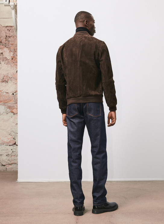 Blouson online daim marron