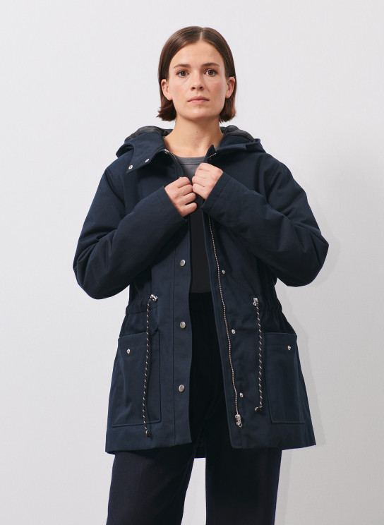 parka hiver femme bleu marine