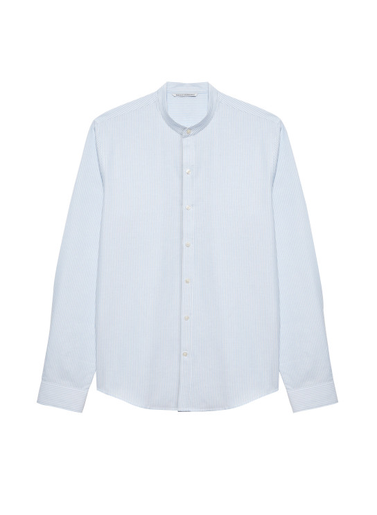 Chemise col mao rayée homme clearance