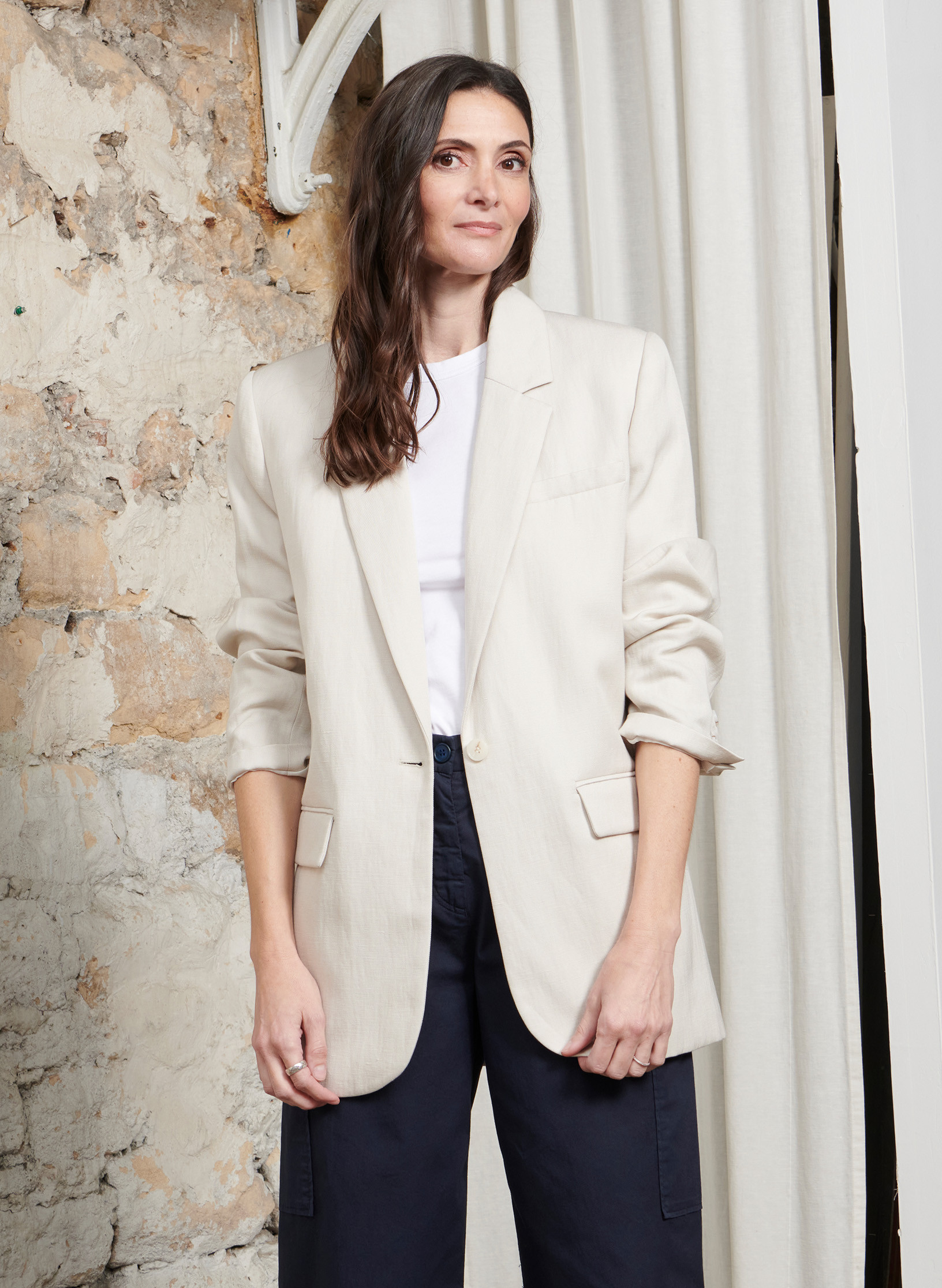 Veste loose ANDREA en lin pour femme