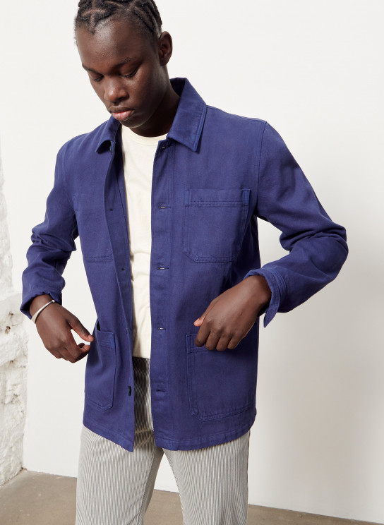 Veste peintre bleu pour homme