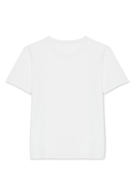 T-shirt Blanc pour homme manche courte en coton organique