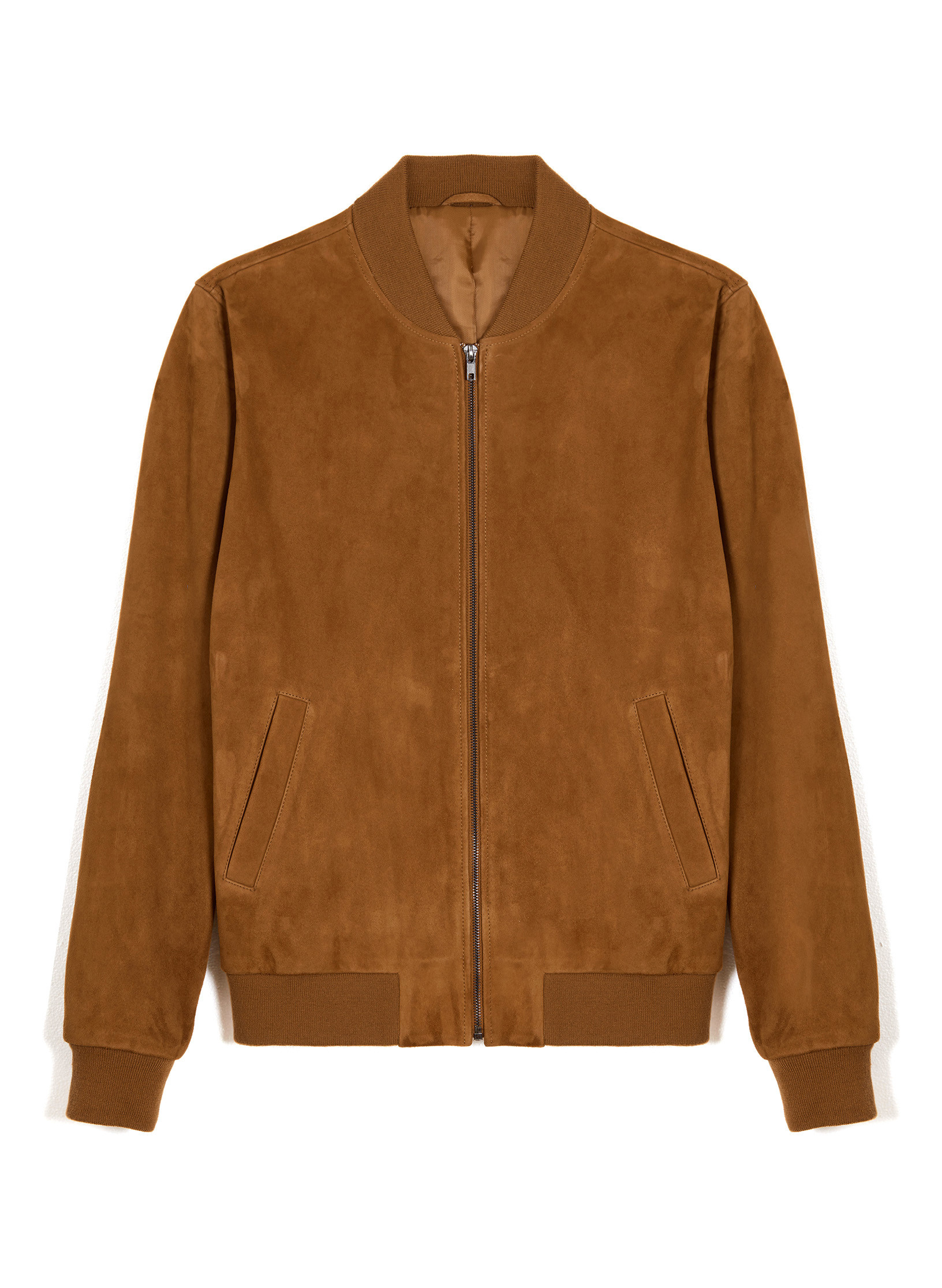 blouson en daim beige pour homme