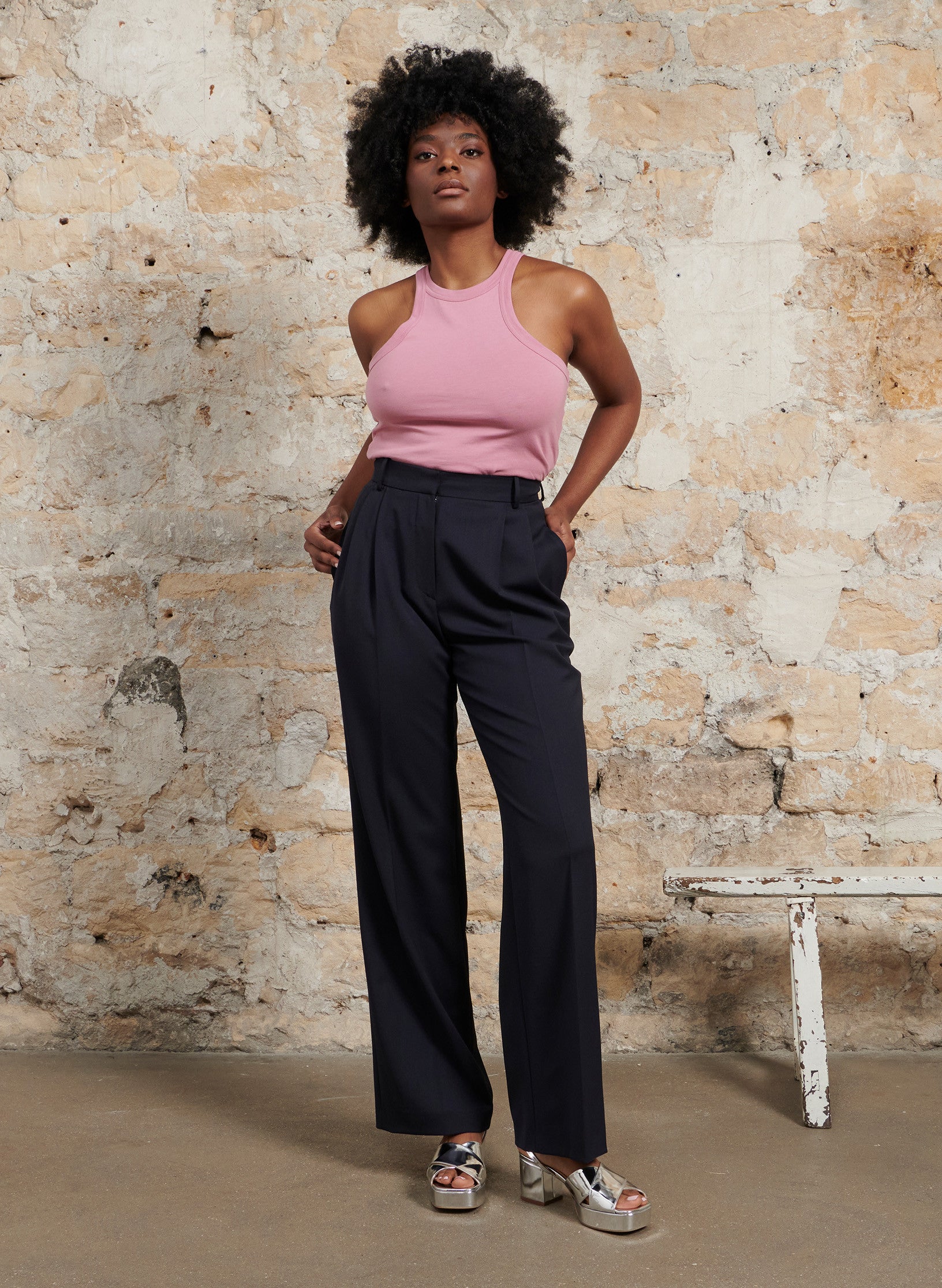 Pantalon Palazzo Infroissable