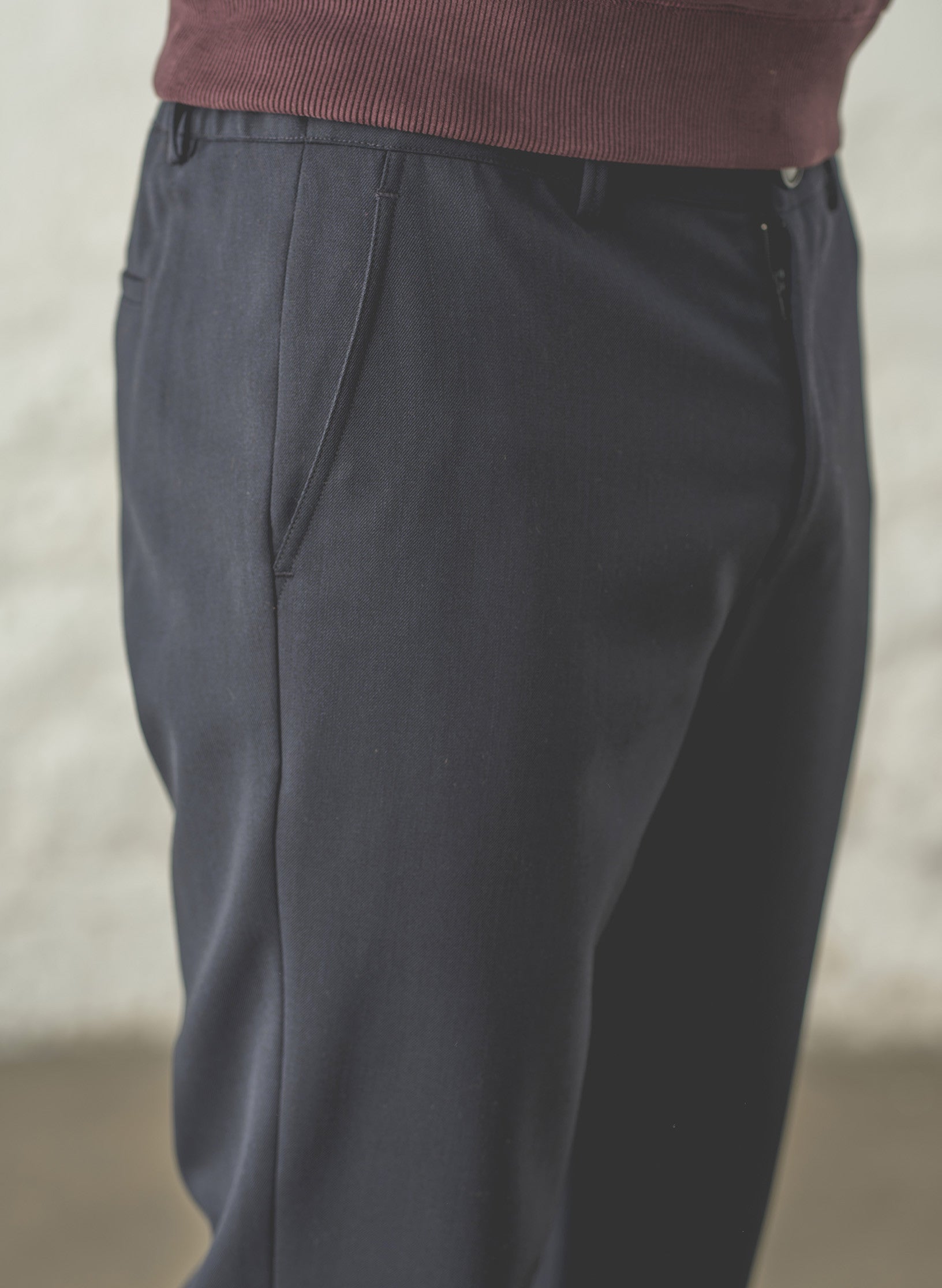 pantalon bi stretch bleu homme